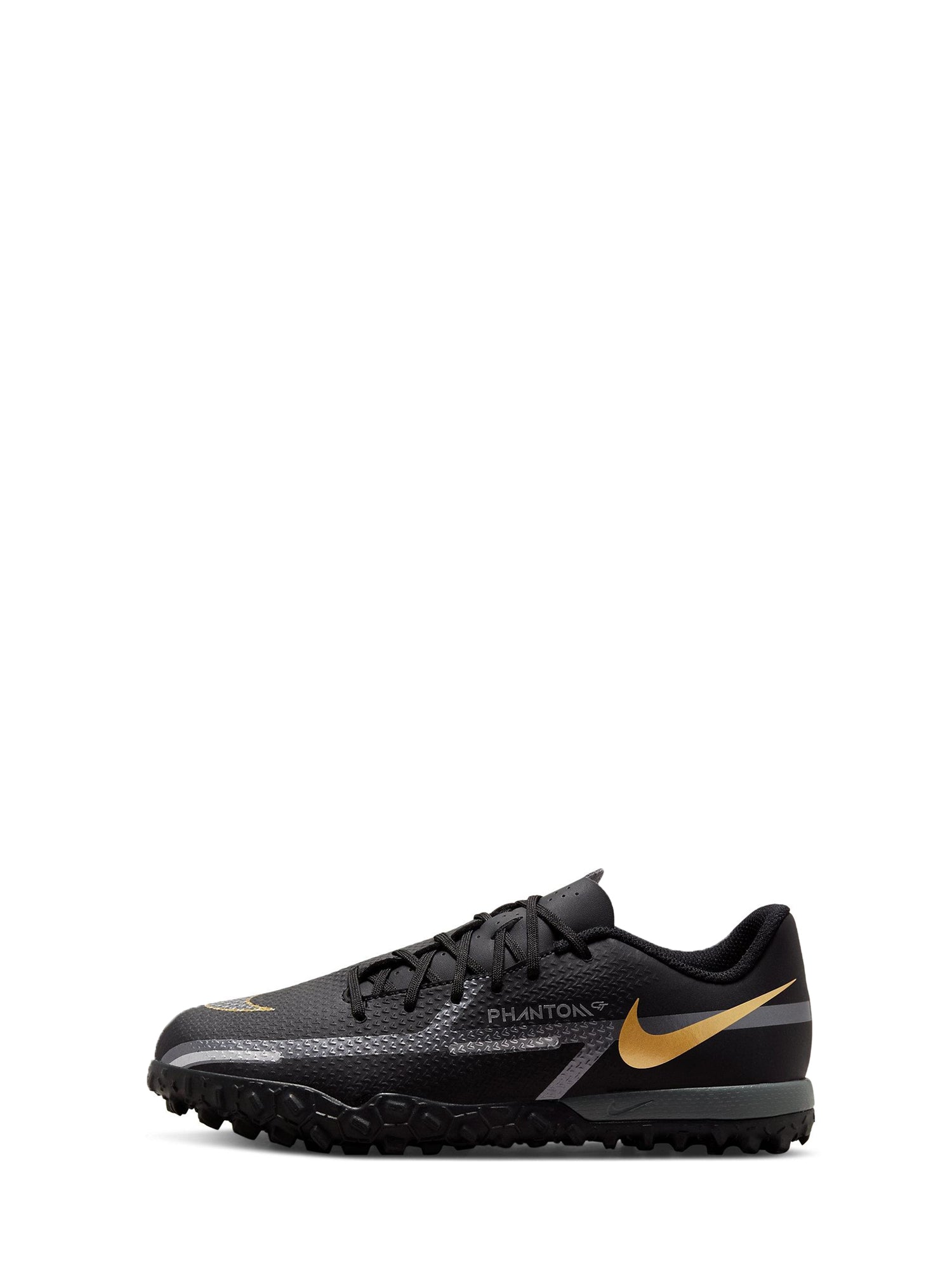 NIKE SCARPE CALCETTO PHANTOM GT2 ACADEMY TF JR NERO - ORO