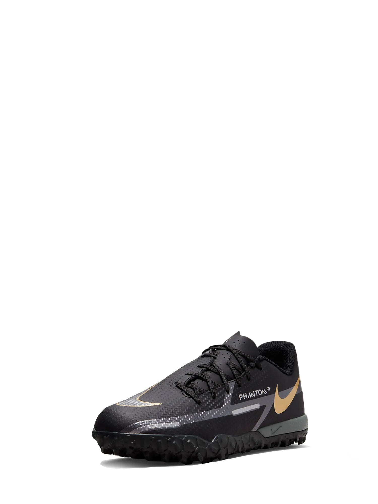 NIKE SCARPE CALCETTO PHANTOM GT2 ACADEMY TF JR NERO - ORO