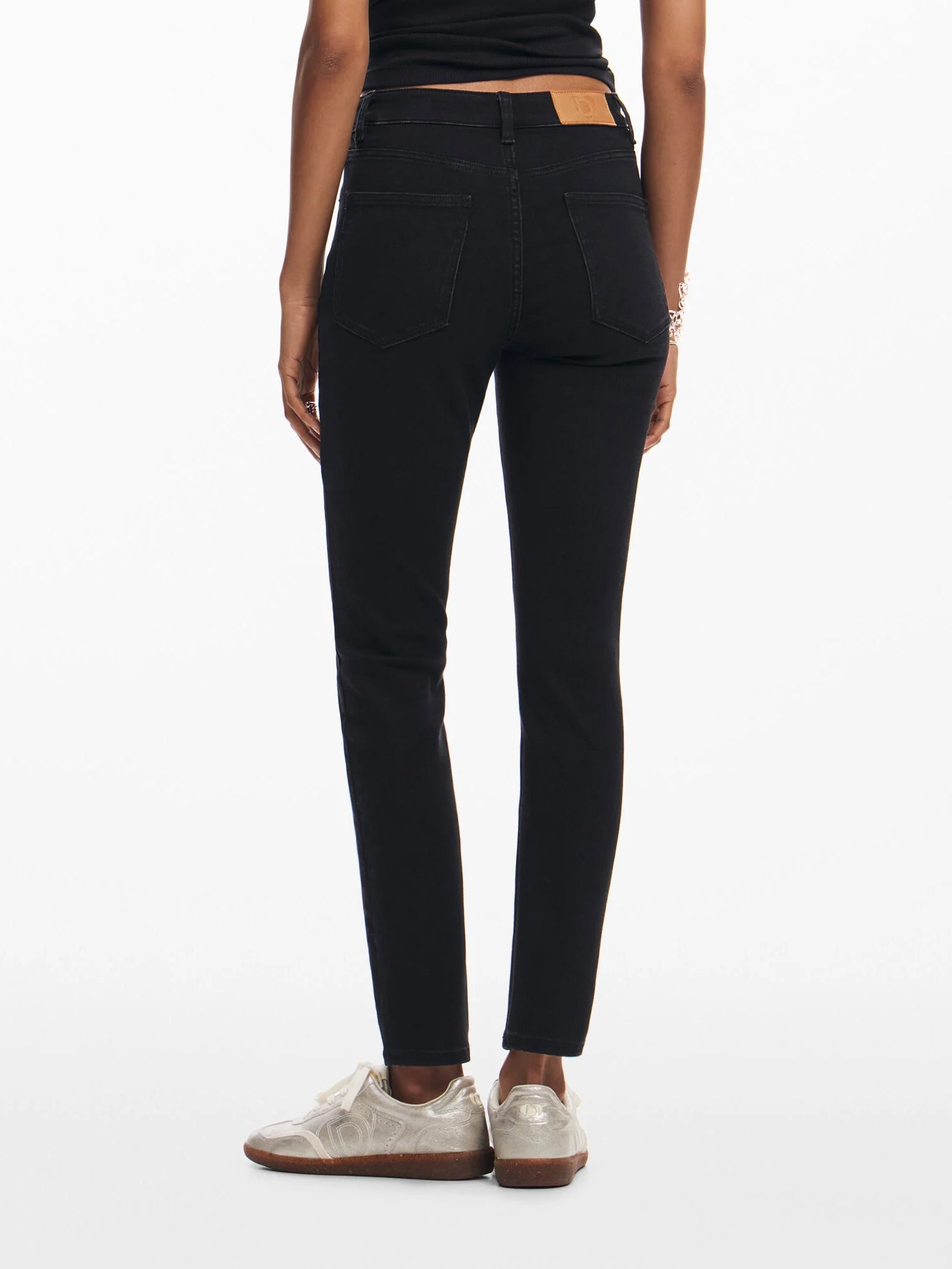 DESIGUAL JEANS SLIM IN DENIM NERO