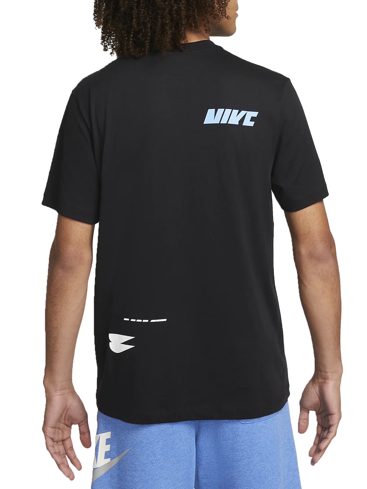 NIKE T-SHIRT GIROCOLLO SPORTSWEAR ESSENTIALS NERO - BLU