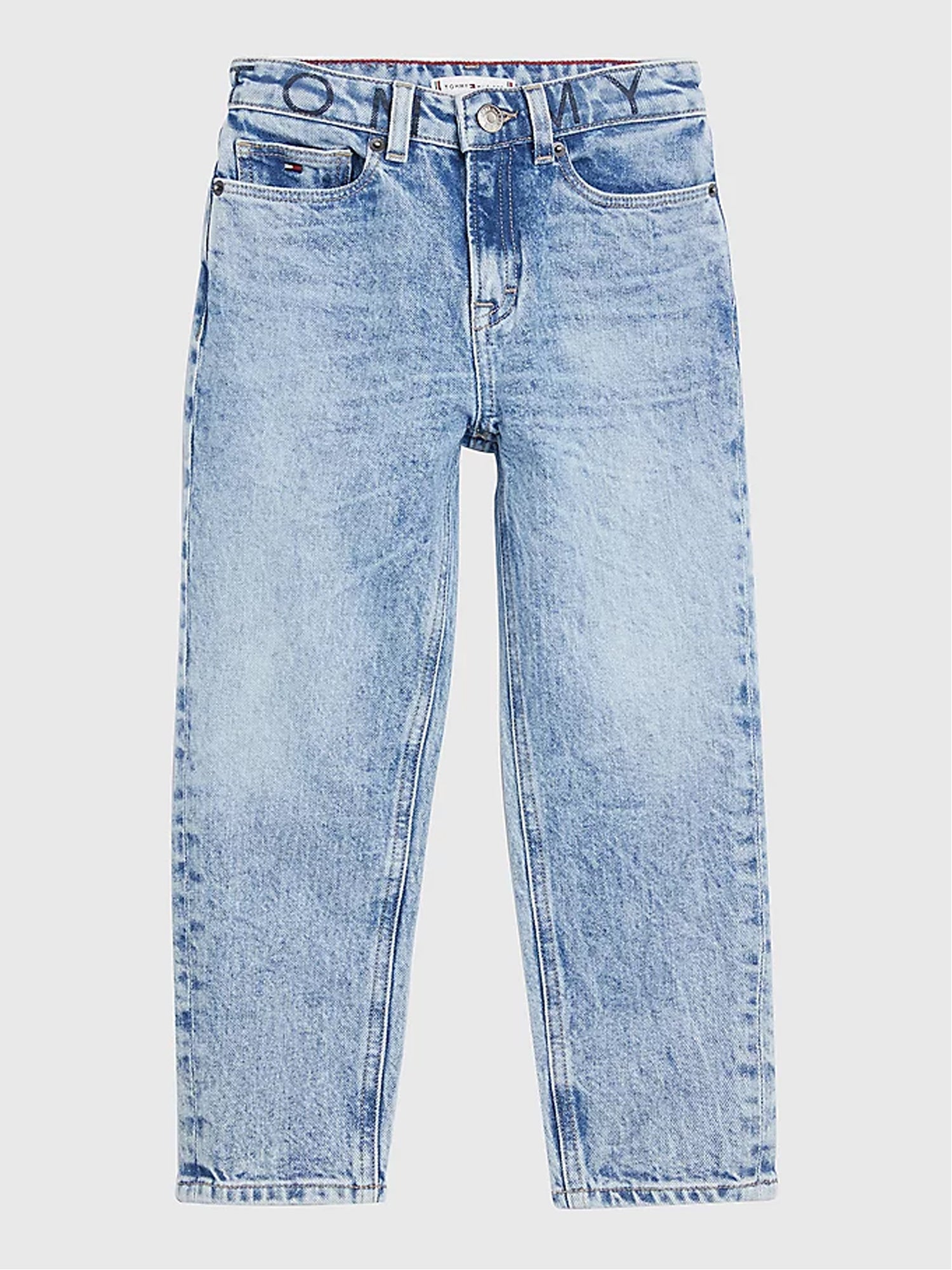 TOMMY HILFIGER JEANS AFFUSOLATI VITA ALTA IN DENIM BLU CHIARO