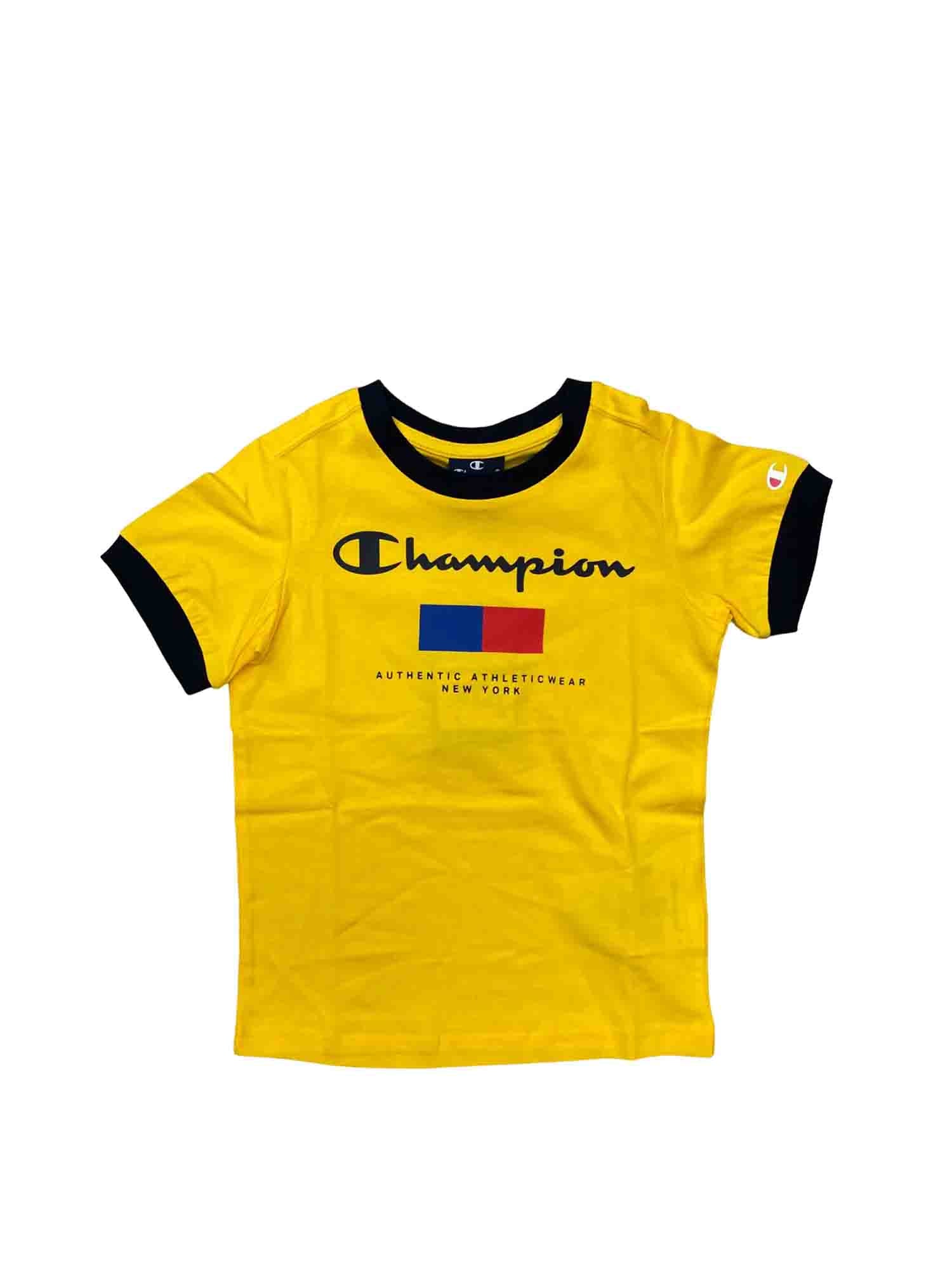 CHAMPION SET T-SHIRT+ PANTALONCINO DA BAMBINO GIALLO-BLU