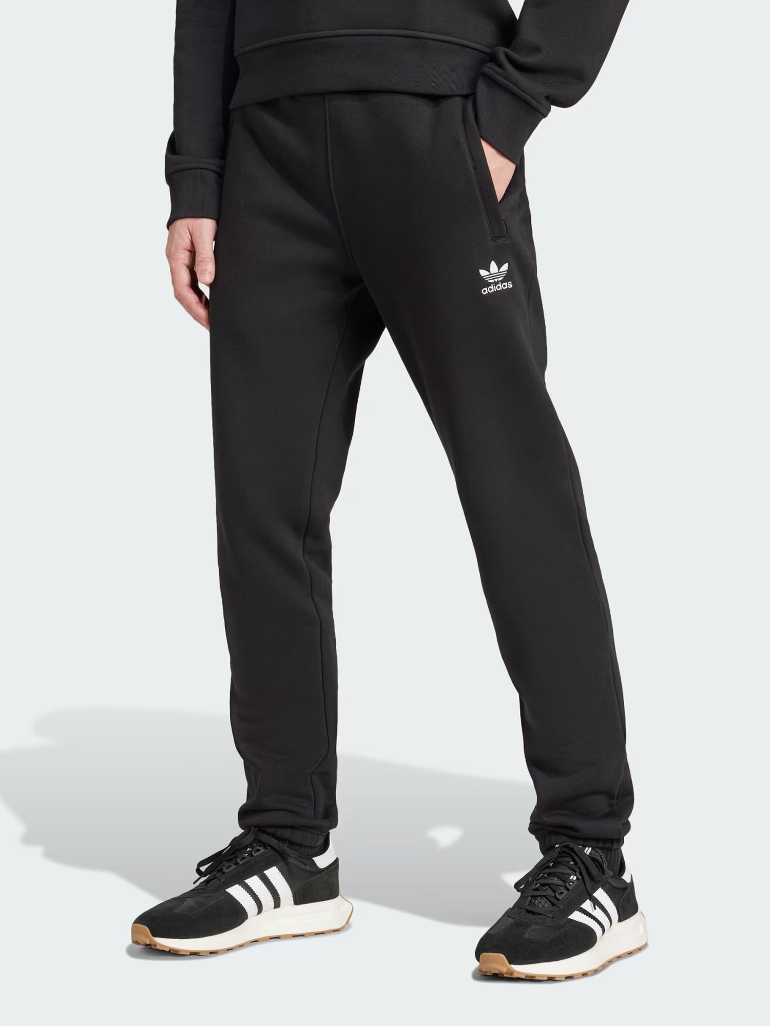 ADIDAS ORIGINALS PANTALONI TREFOIL ESSENTIALS NERO