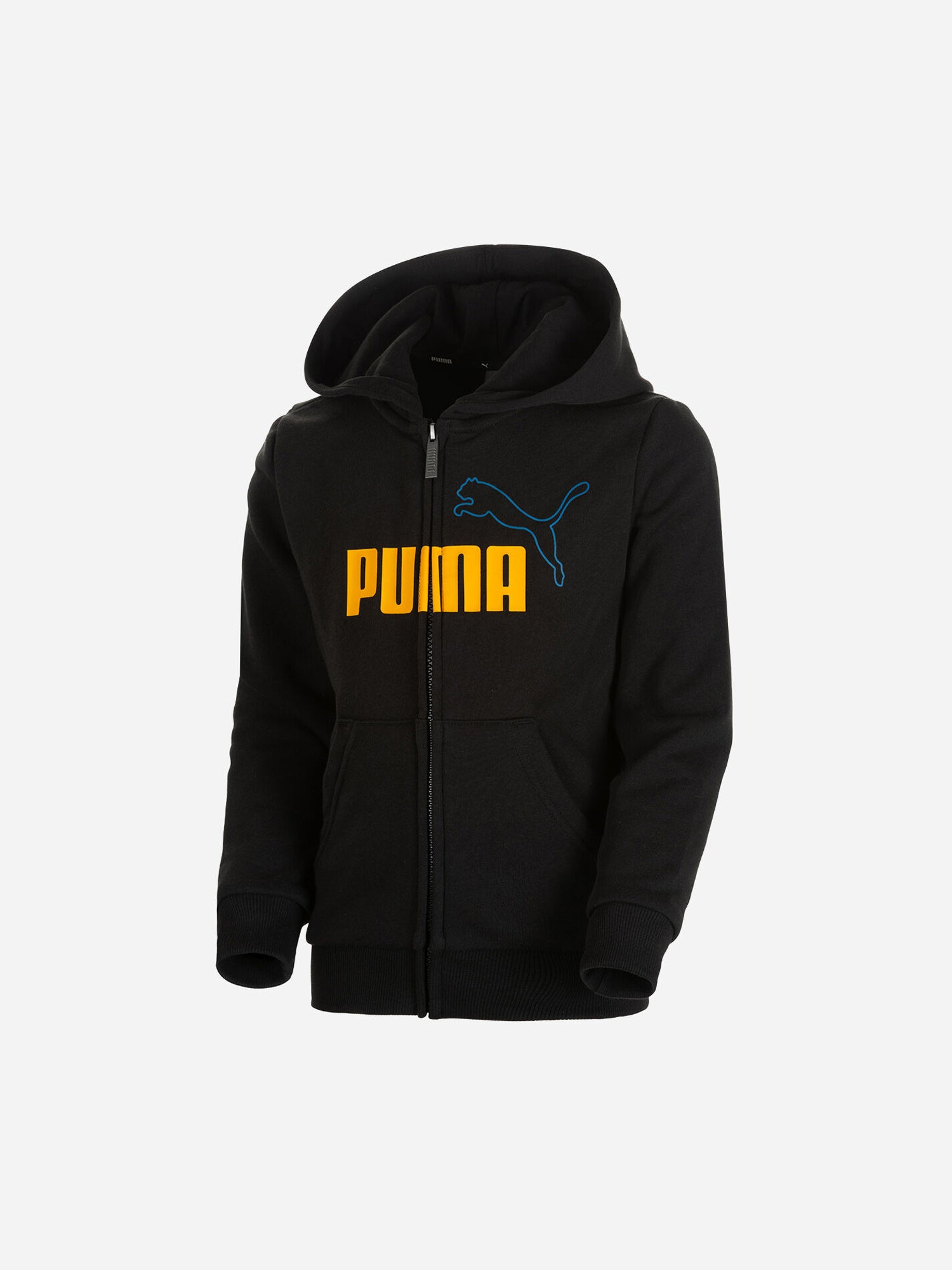 PUMA FELPA CON CAPPUCCIO E ZIP ESS+ 2 COL NERO