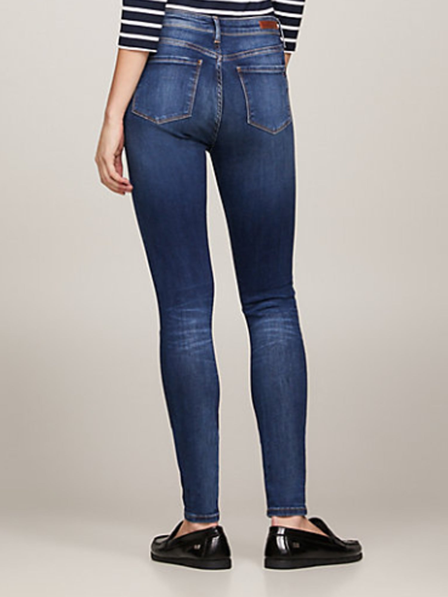 TOMMY HILFIGER JEANS SKINNY HERITAGE IN DENIM BLU