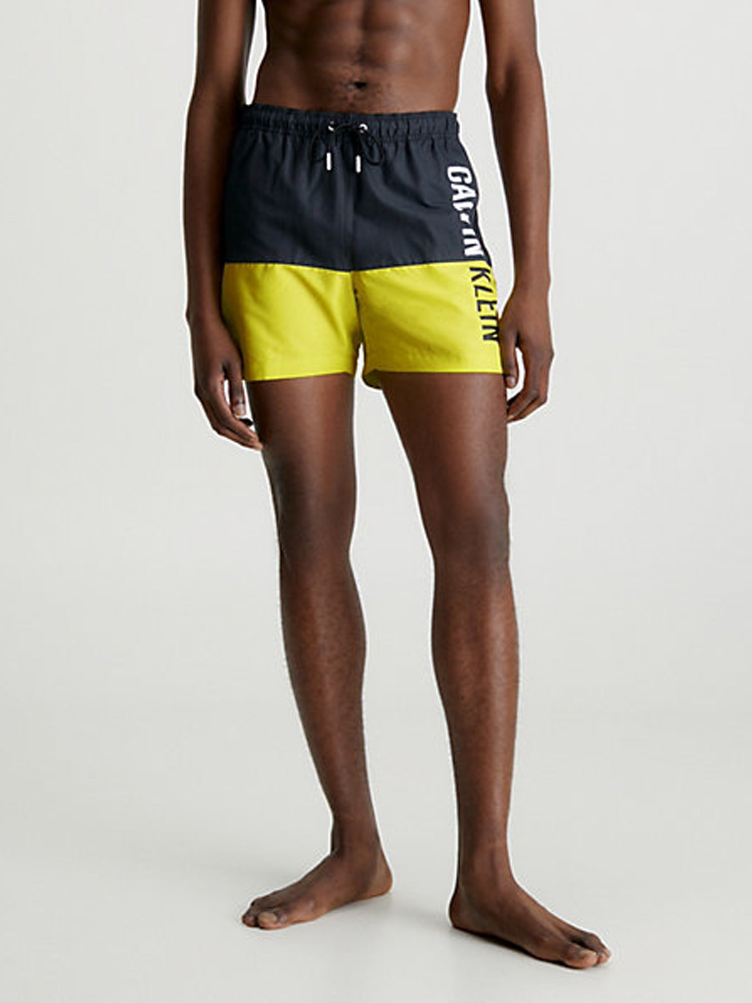 CALVIN KLEIN SHORTS DA BAGNO MEDIO-INTENSE POWER NERO-GIALLO