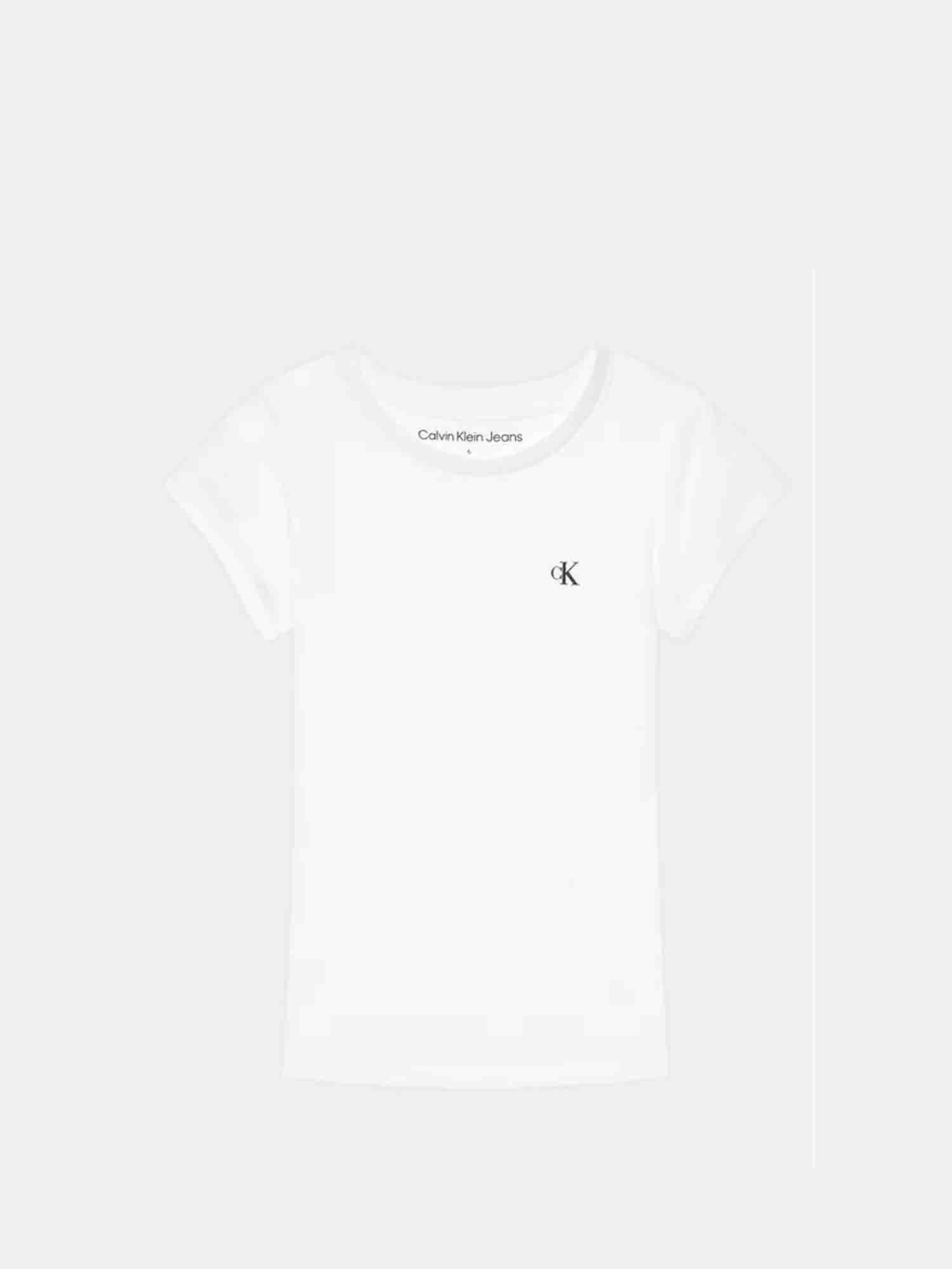 CALVIN KLEIN 2 T-SHIRT DA RAGAZZA BIANCO-ROSA