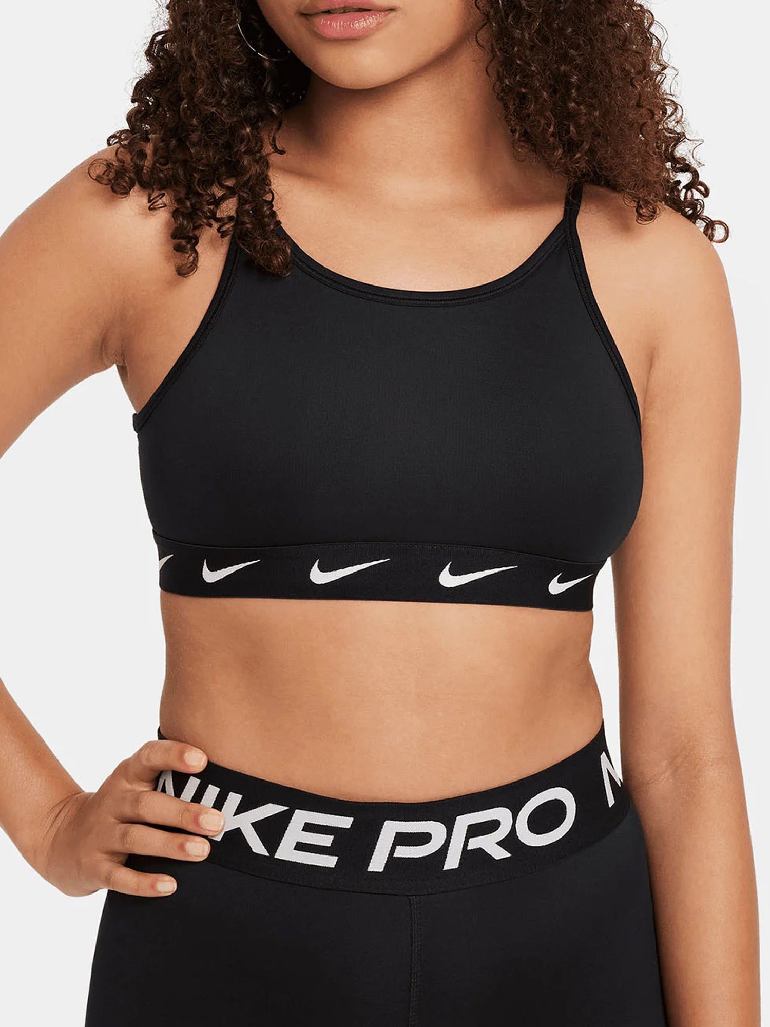 NIKE DRI FIT ONE TOP JUNIOR NERO