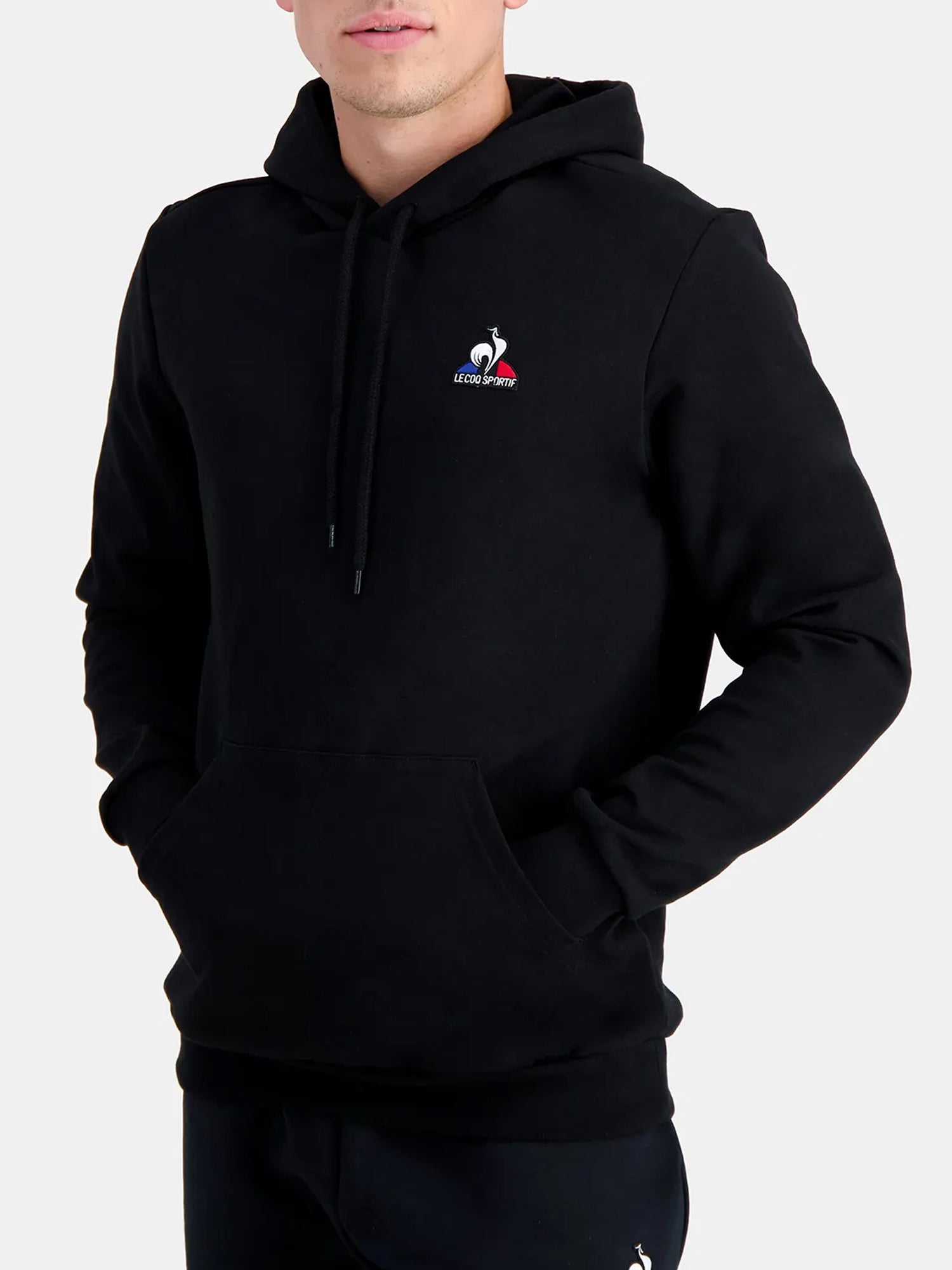 LE COQ SPORTIF FELPA CON CAPPUCCIO NERO