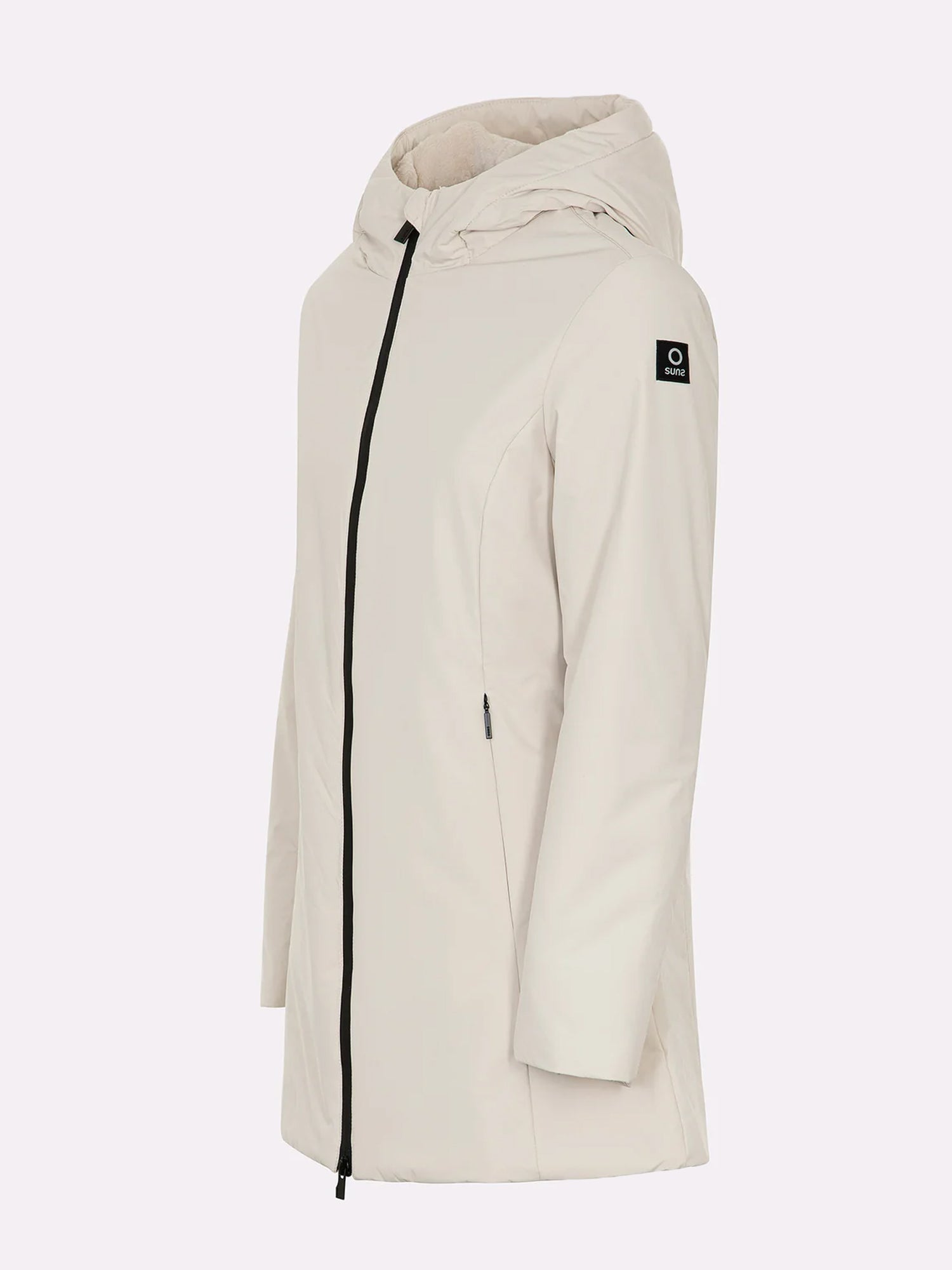 SUNS PARKA MEDIO-LUNGO AURELIA LONG VELOUR BEIGE