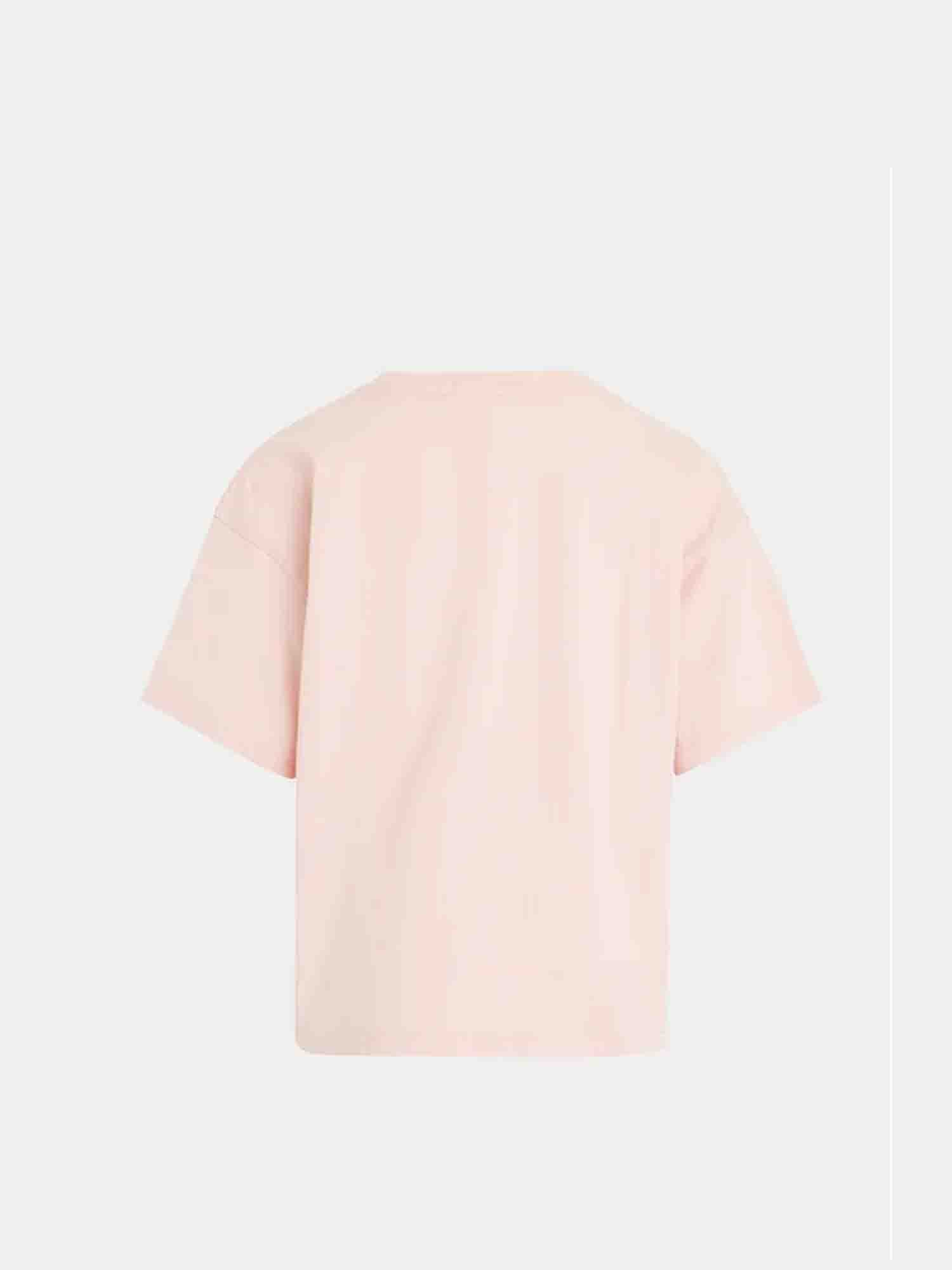 CALVIN KLEIN T-SHIRT MONOGRAM DA RAGAZZA ROSA