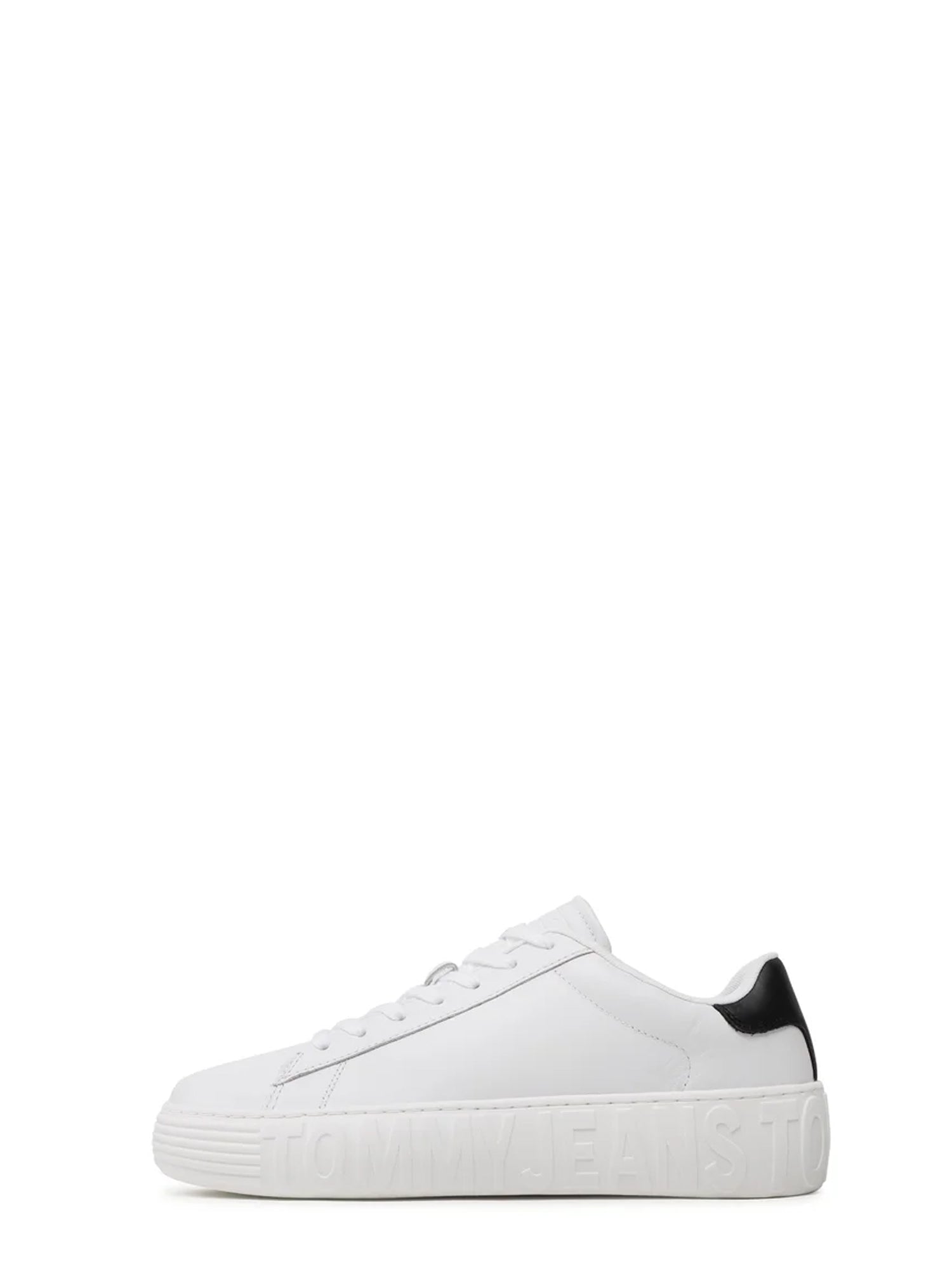 TOMMY HILFIGER SHOES SNEAKERS IN PELLE ESSENTIAL BIANCO