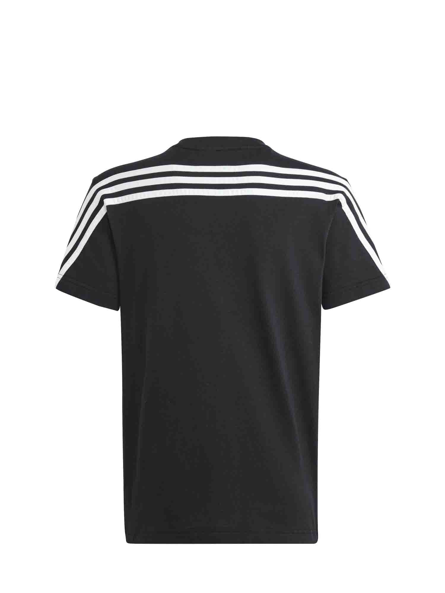 ADIDAS FUTURE ICONS 3 STRIPS T-SHIRT JUNIOR NERO