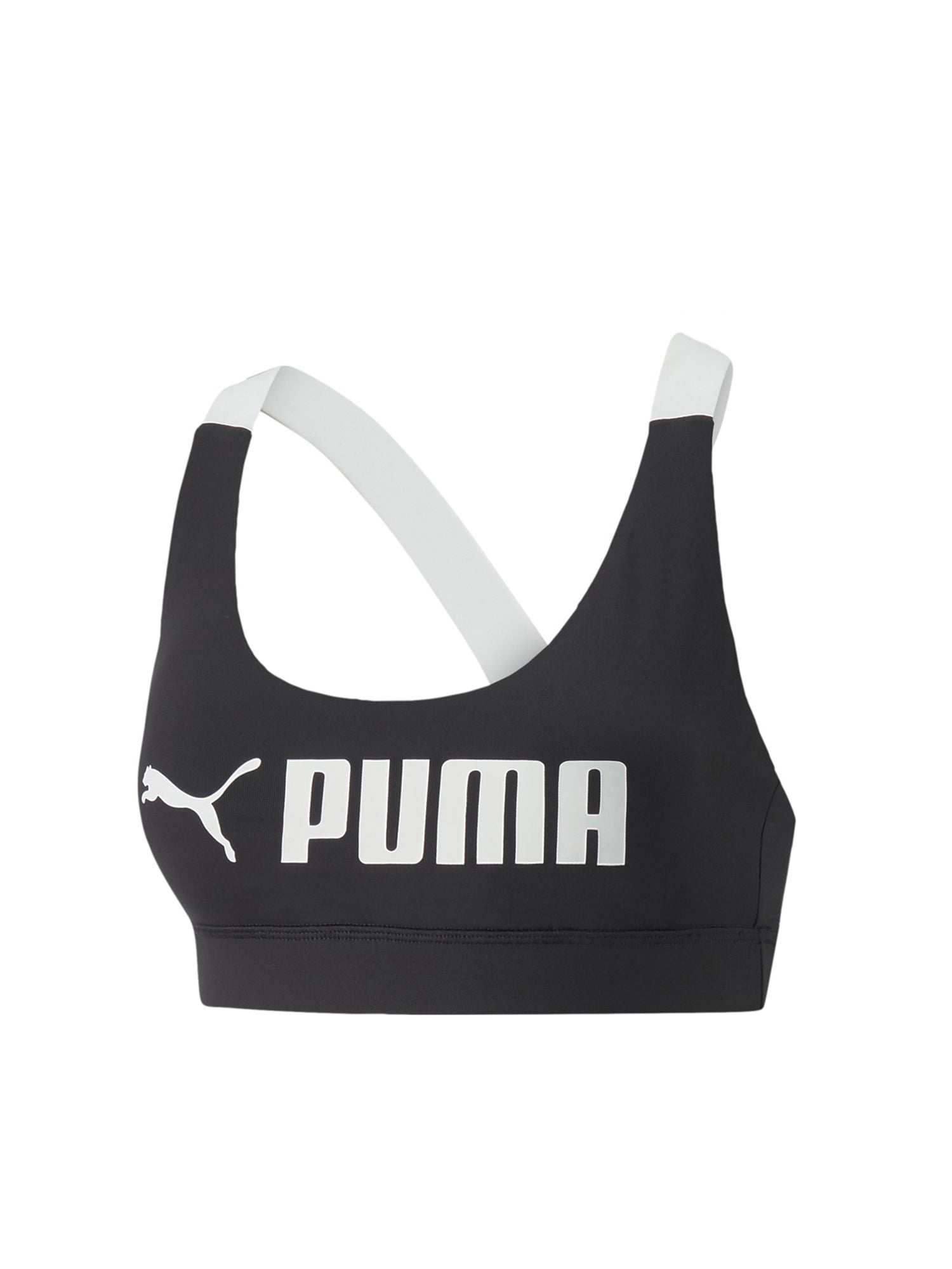 PUMA REGGISENO SPORTIVO MID IMPACT NERO-BIANCO