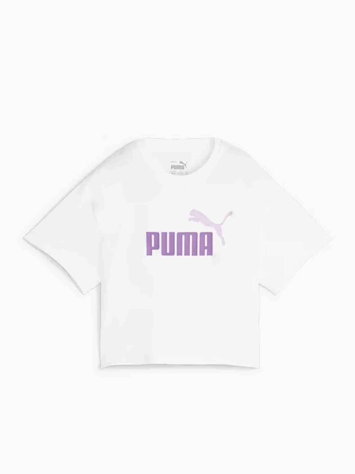 PUMA T-SHIRT CORTA CON LOGO DA RAGAZZA BIANCO