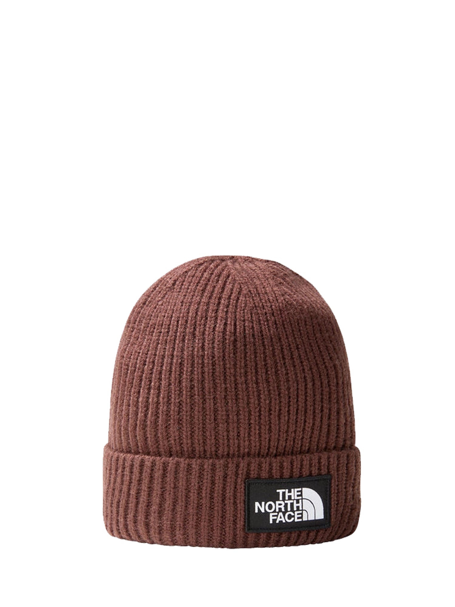 THE NORTH FACE CAPPELLO CON RISVOLTO E LOGO BOX MARRONE