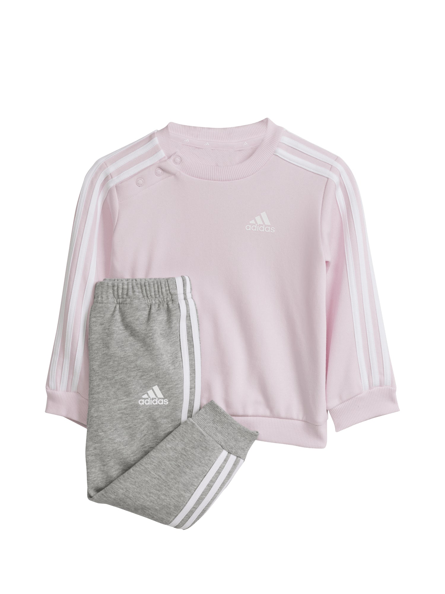 ADIDAS TUTA ESSENTIALS 3-STRIPES JOGGER INFANT ROSA - GRIGIO