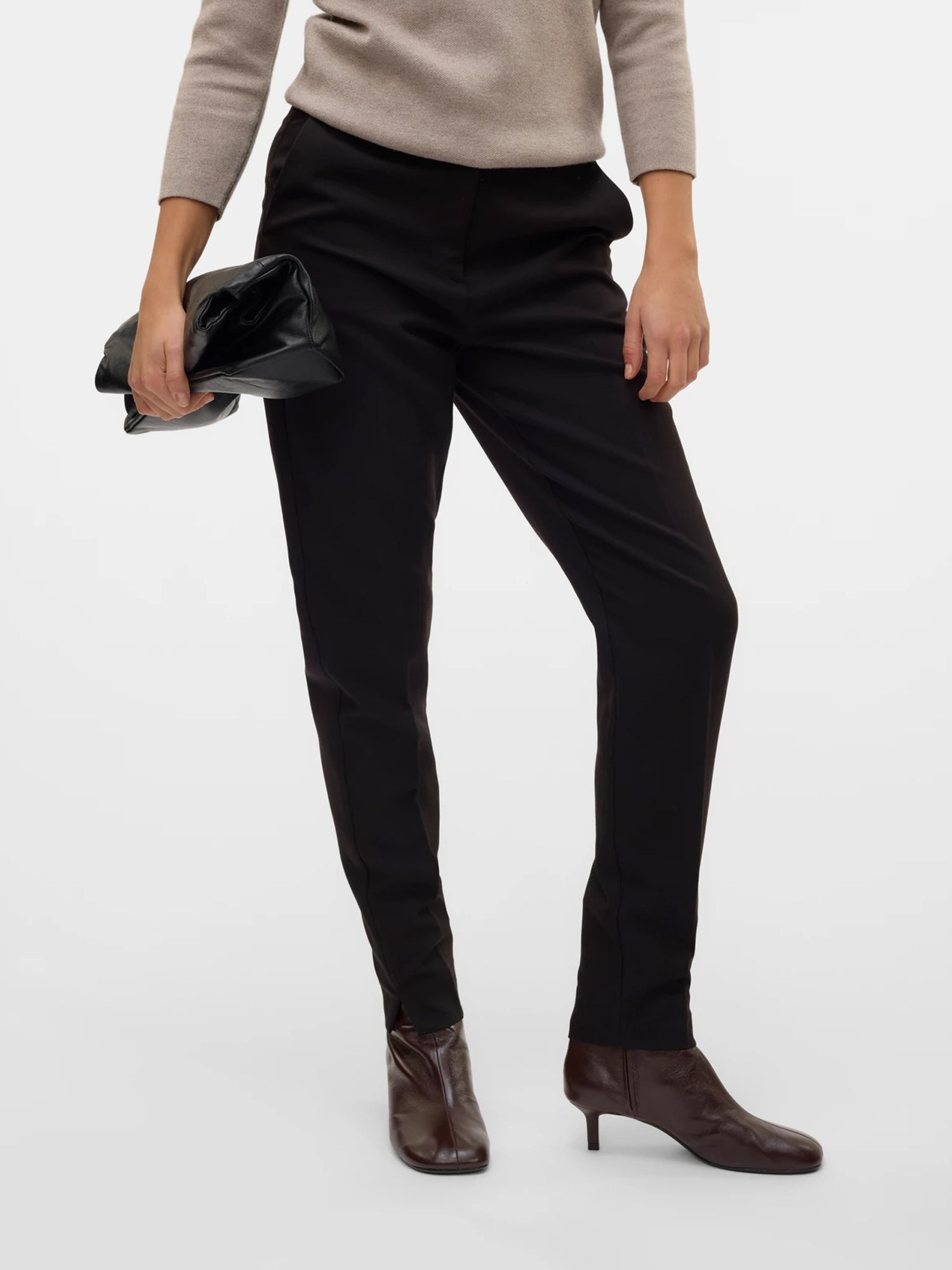 VERO MODA PANTALONI BEATE NERO