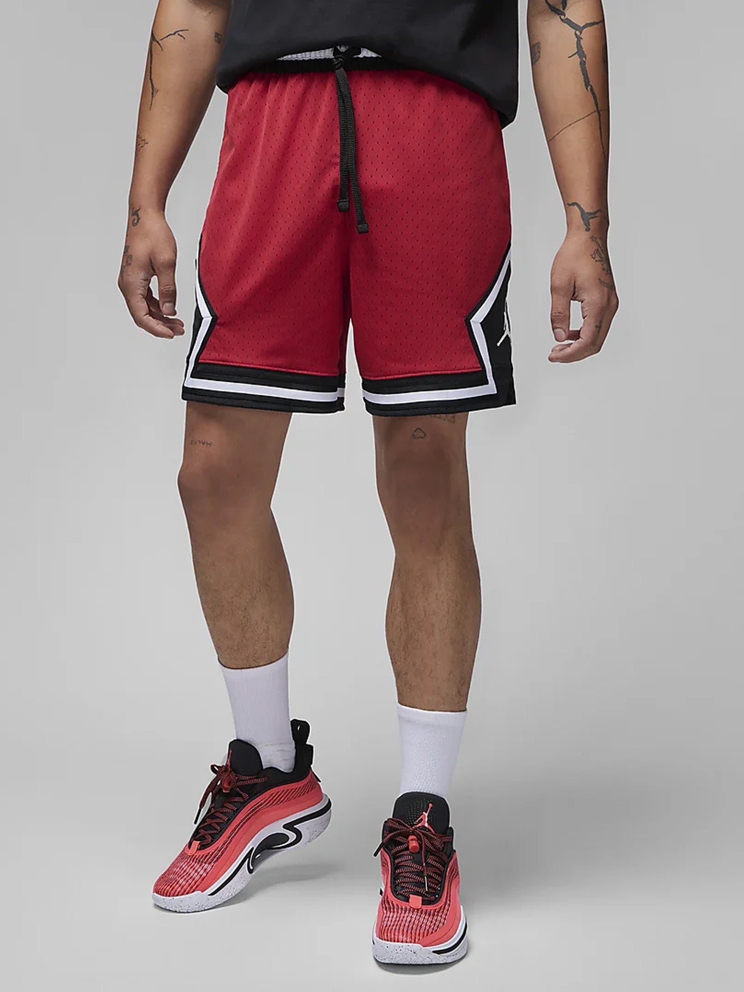 JORDAN SHORTS DIAMOND DRI-FIT SPORT ROSSO