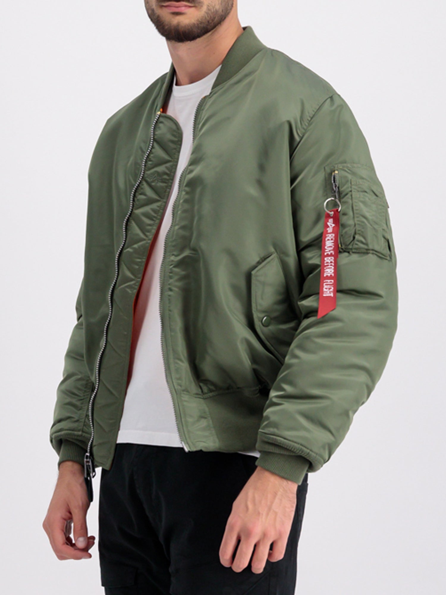 ALPHA INDUSTRIES GIUBBINO REVERSIBILE MA-1 VERDE/ARANCIO