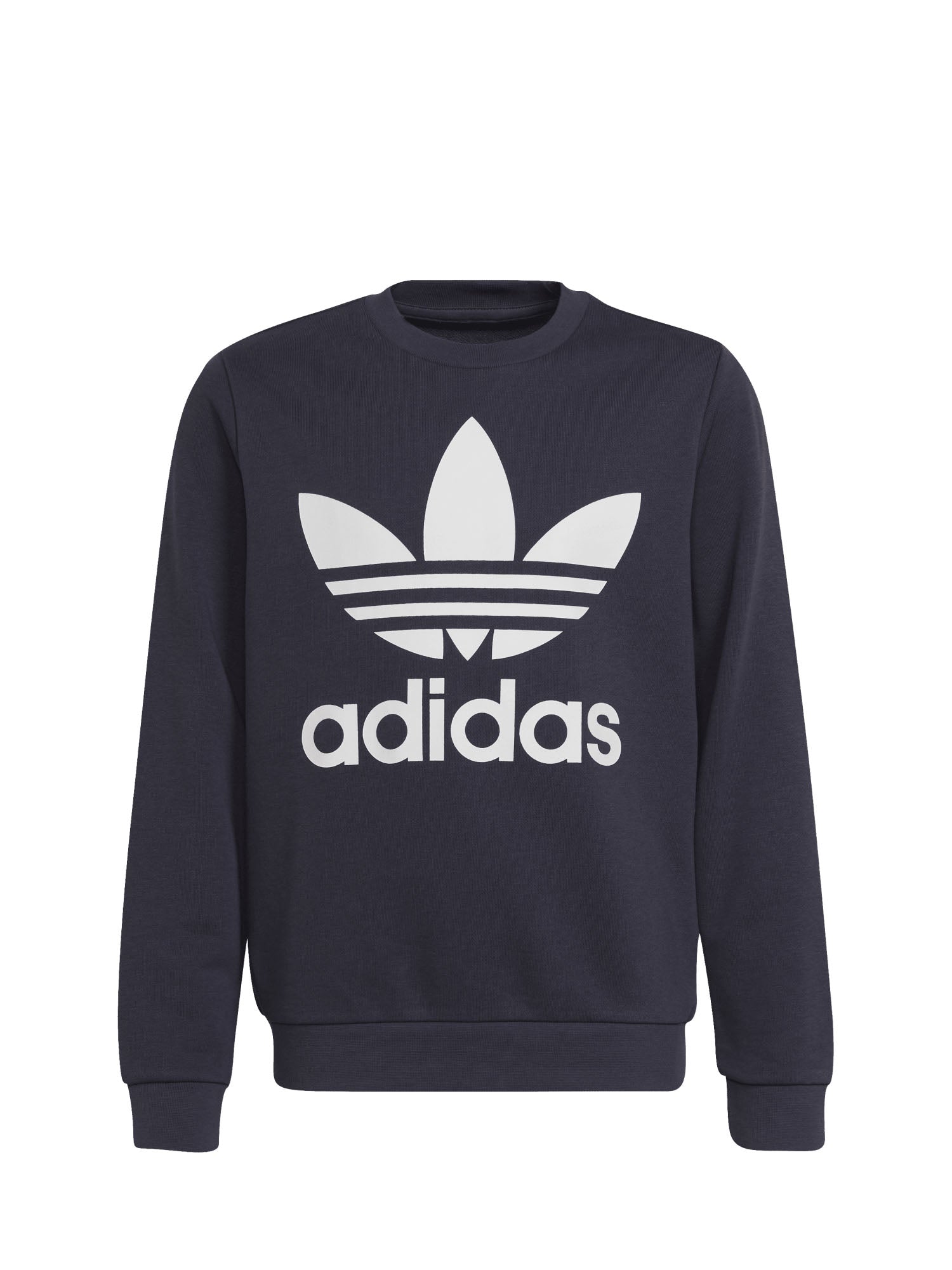 ADIDAS ORIGINALS FELPA GIROCOLLO TREFOIL BLU