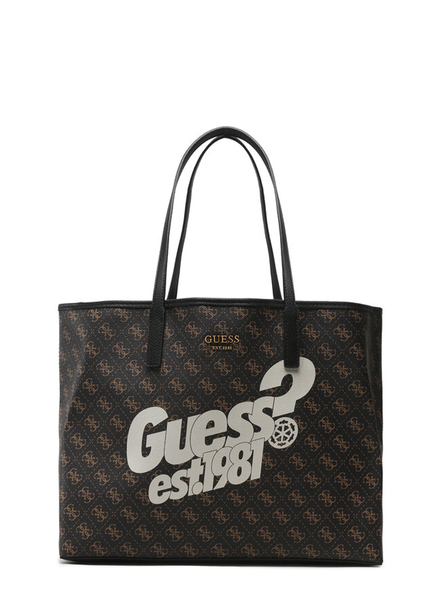 GUESS JEANS ACCESSORIES BORSA SHOPPER VIKKY MARRONE