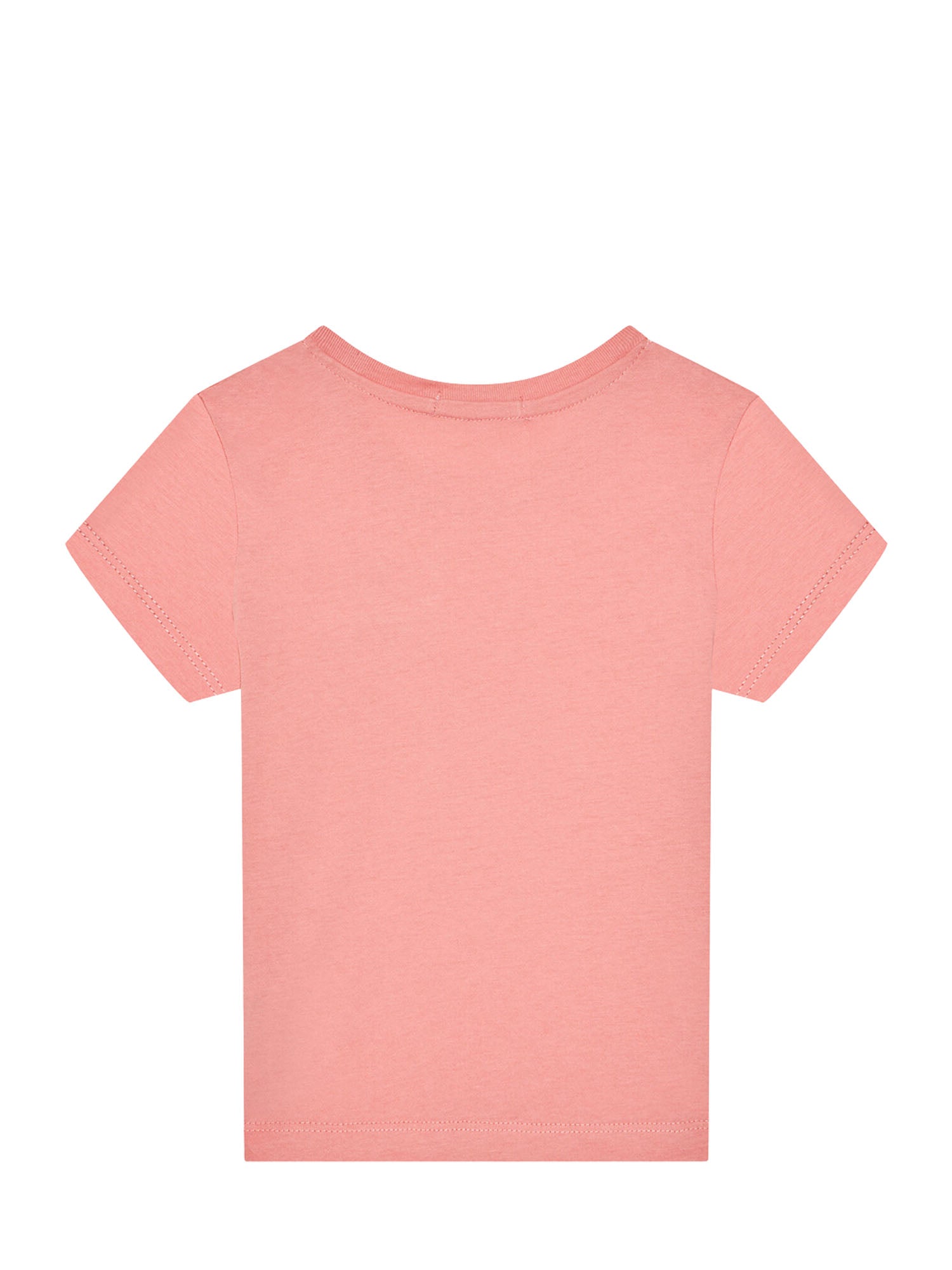 CALVIN KLEIN T-SHIRT SLIM CON LOGO ROSA - NERO