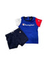champion-set-t-shirt-pantaloncino-da-bambino-blu-rosso
