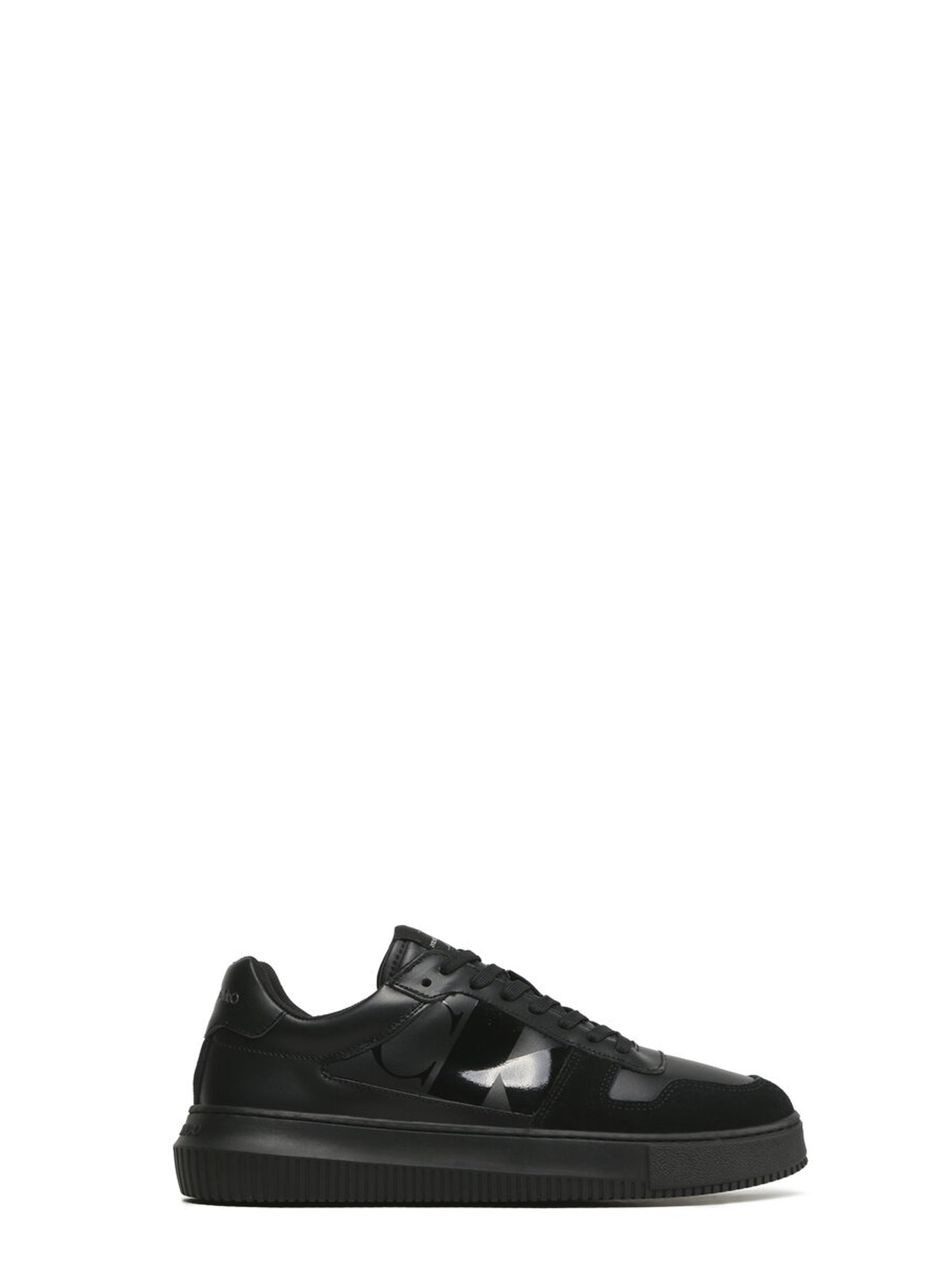 CALVIN KLEIN SHOES SNEAKERS BASSE CHUNKY CUPSOLE LOW LACE MOD VINT NERO