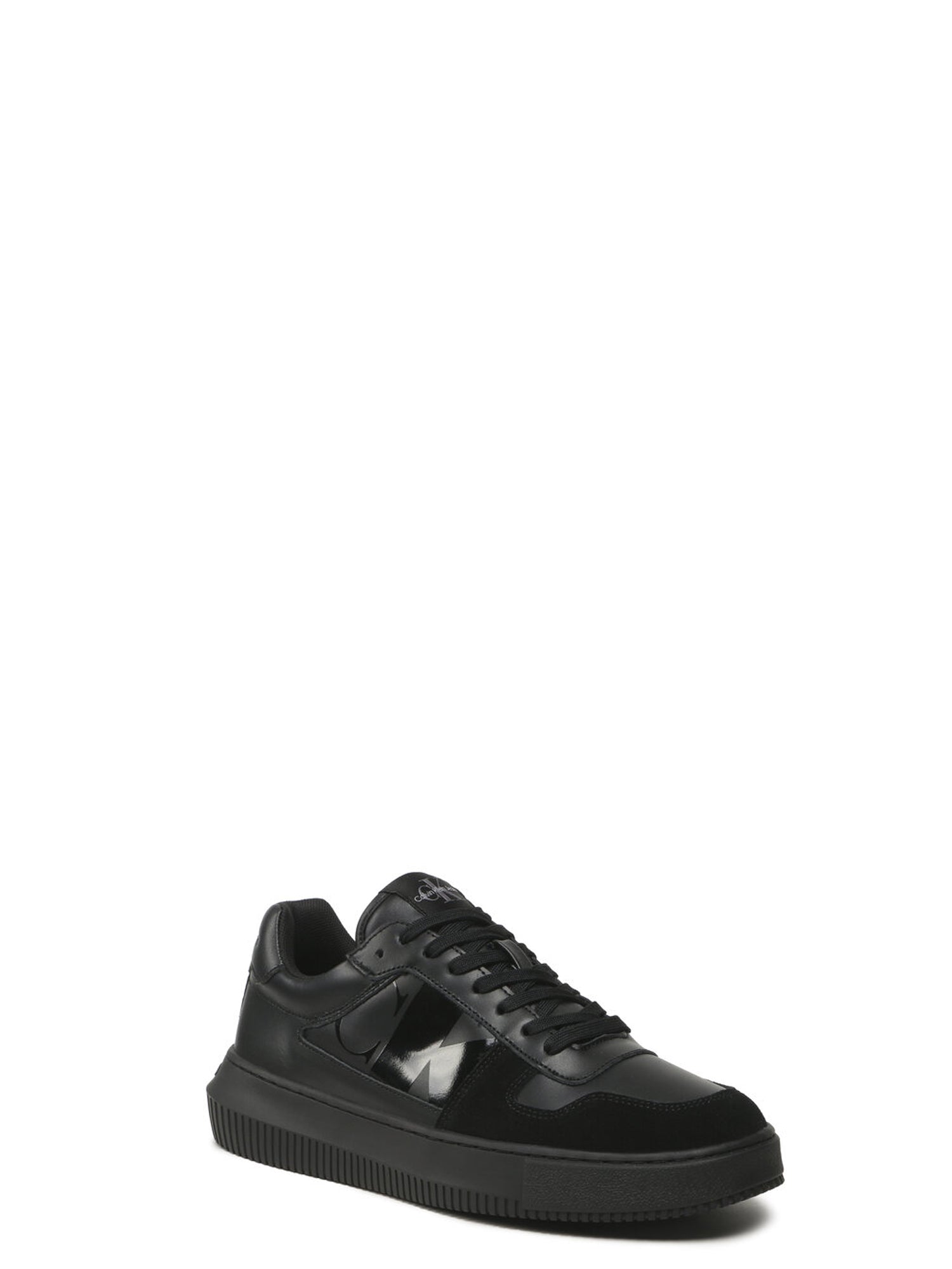 CALVIN KLEIN SHOES SNEAKERS BASSE CHUNKY CUPSOLE LOW LACE MOD VINT NERO