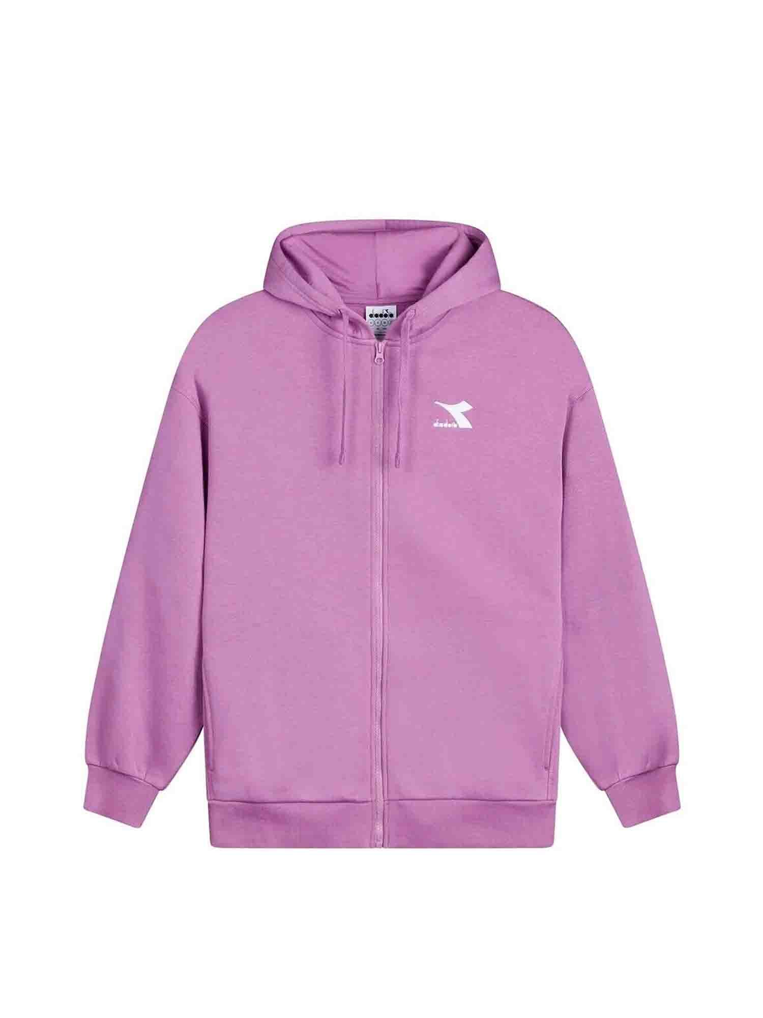 DIADORA TUTA FULL ZIP CON CAPPUCCIO VIOLA-BLU