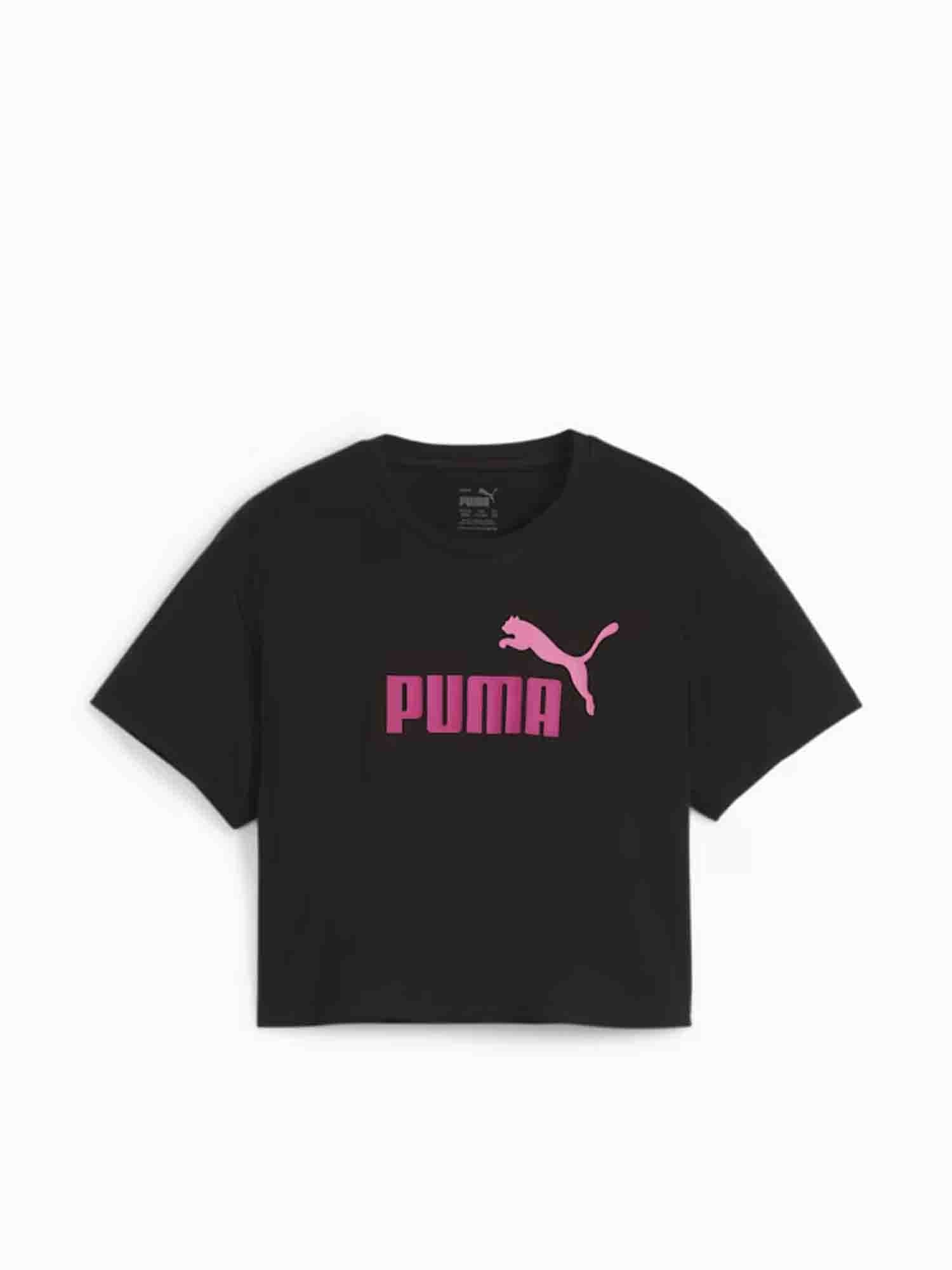 PUMA T-SHIRT CORTA CON LOGO DA RAGAZZA NERO