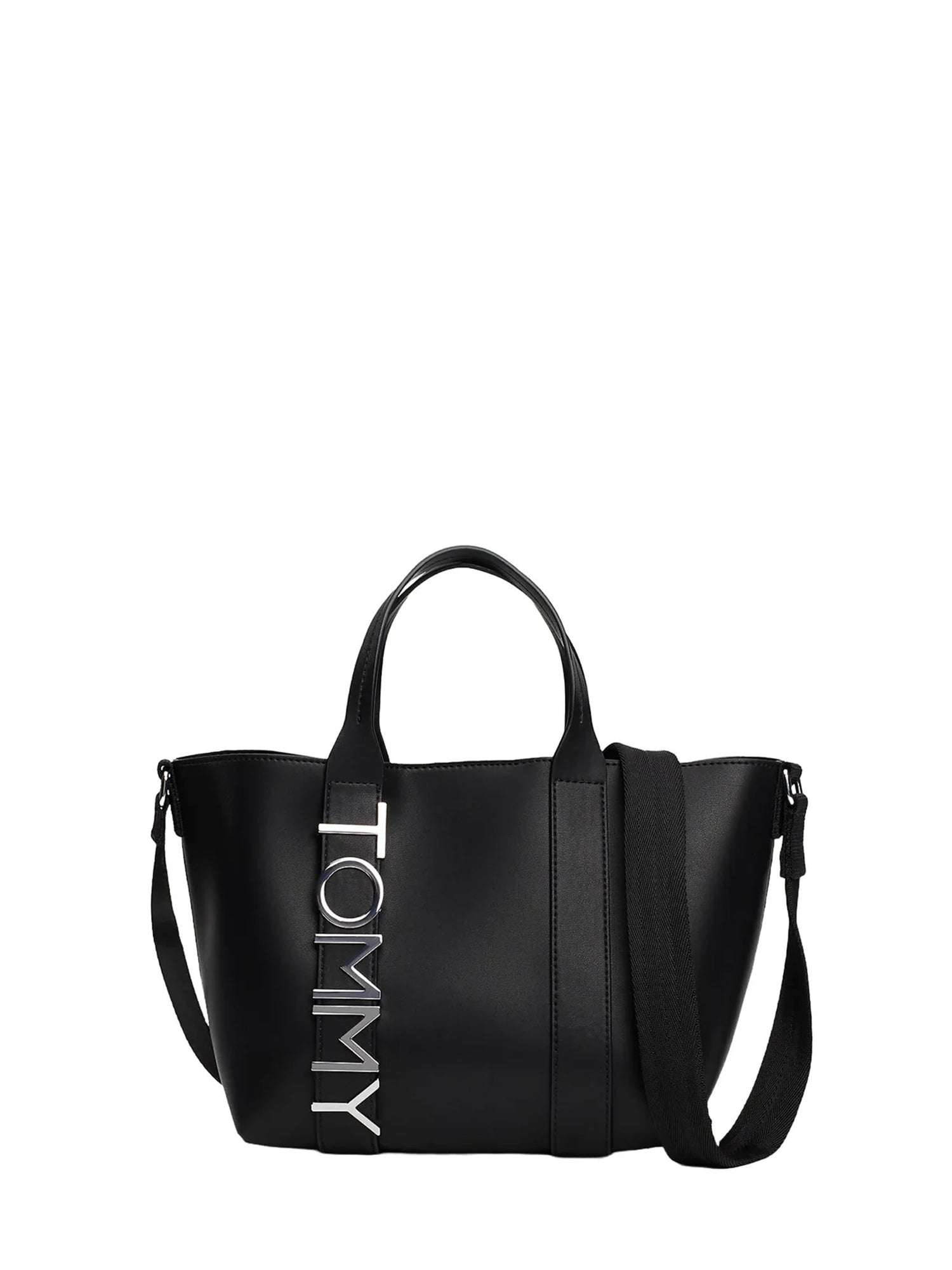 TOMMY HILFIGER TOTE BORSA A SPALLA NERO