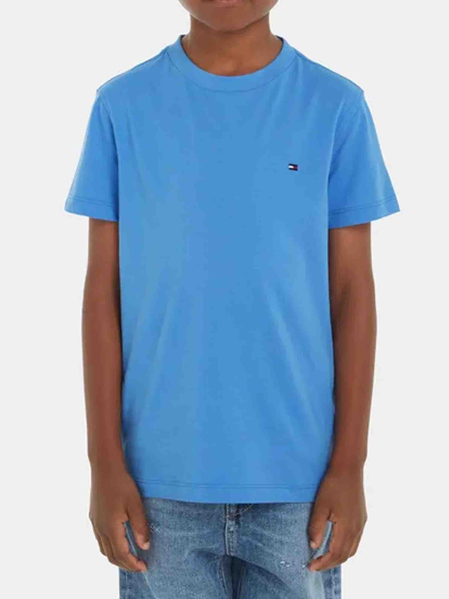 TOMMY HILFIGER T-SHIRT ESSENTIAL DA RAGAZZO BLU