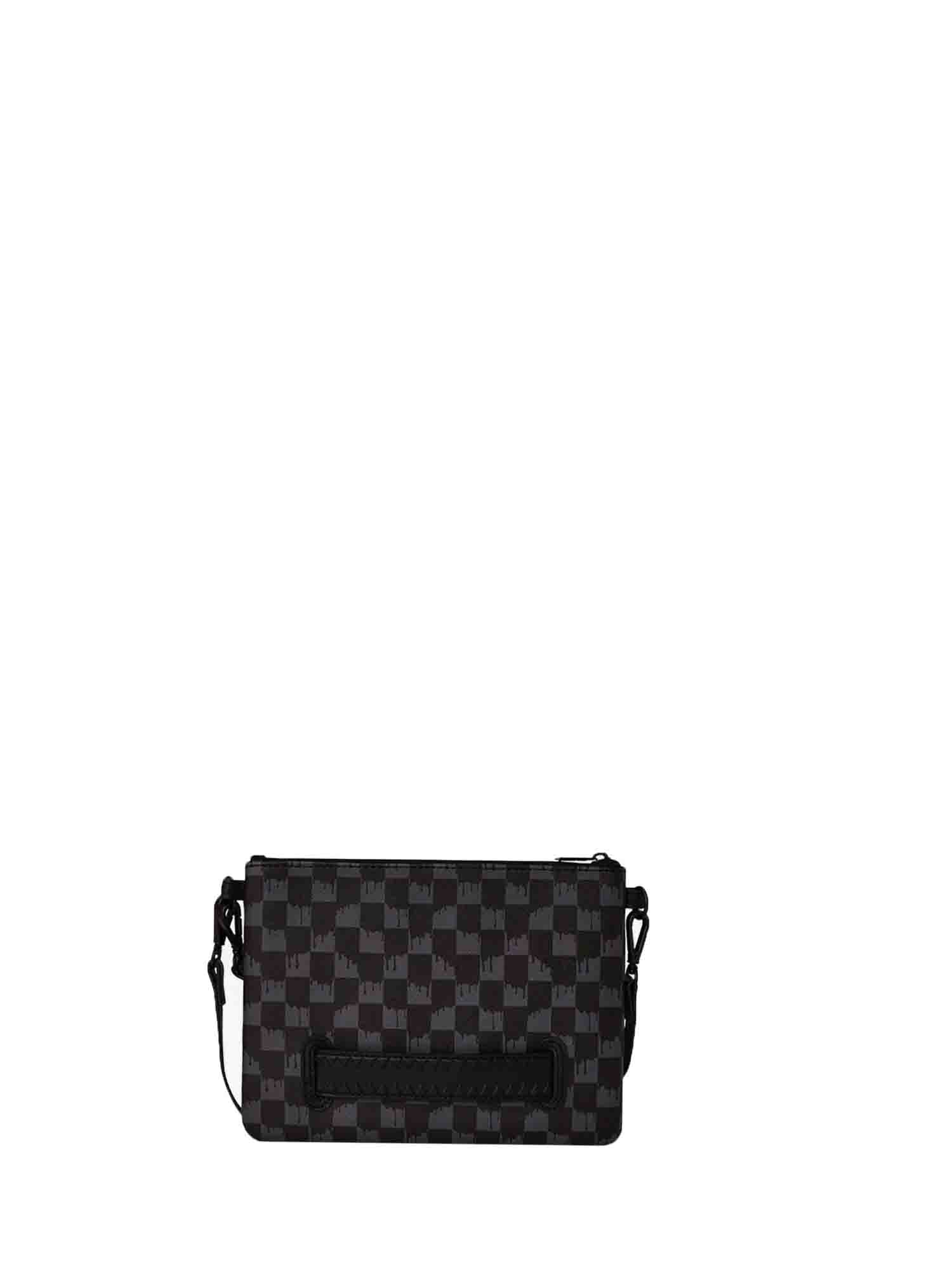 SPRAYGROUND DRIP CHECK CROSSOVER CLUCH NERO