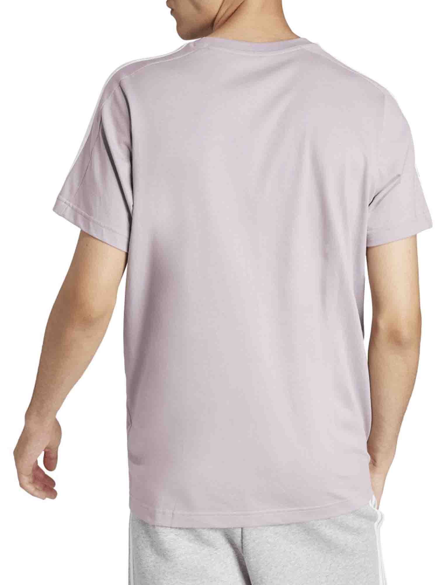 ADIDAS ESSENTIALS T-SHIRT 3 STRISCE VIOLA