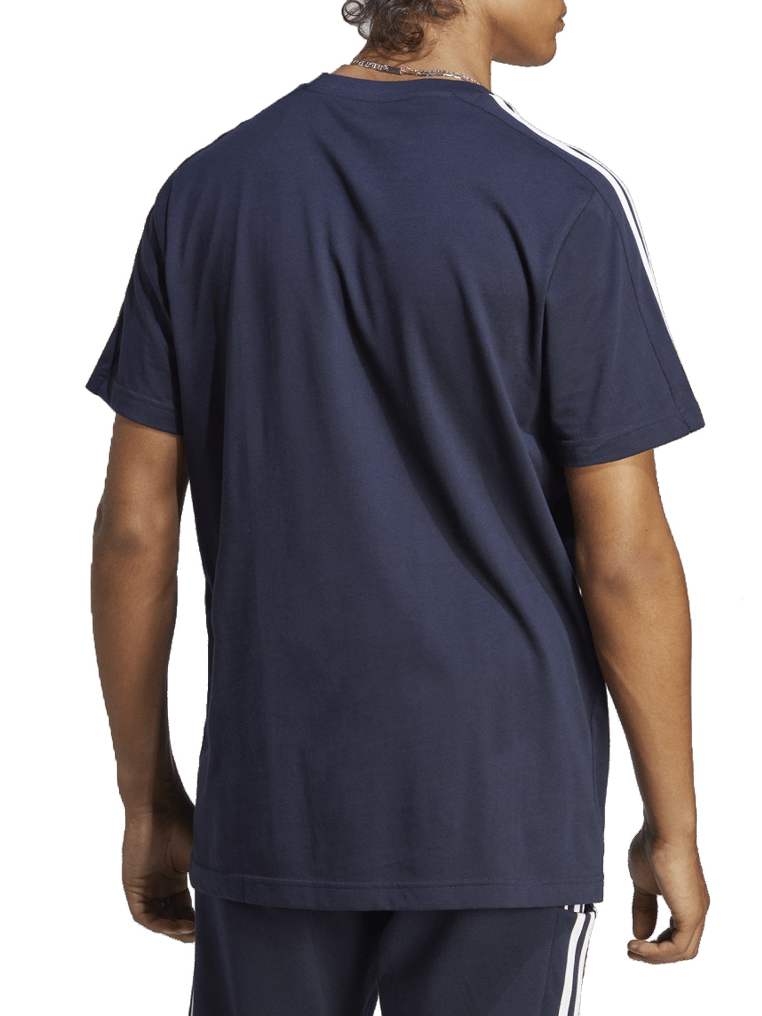 ADIDAS T-SHIRT ESSENTIALS SINGLE JERSEY 3-STRIPES BLU