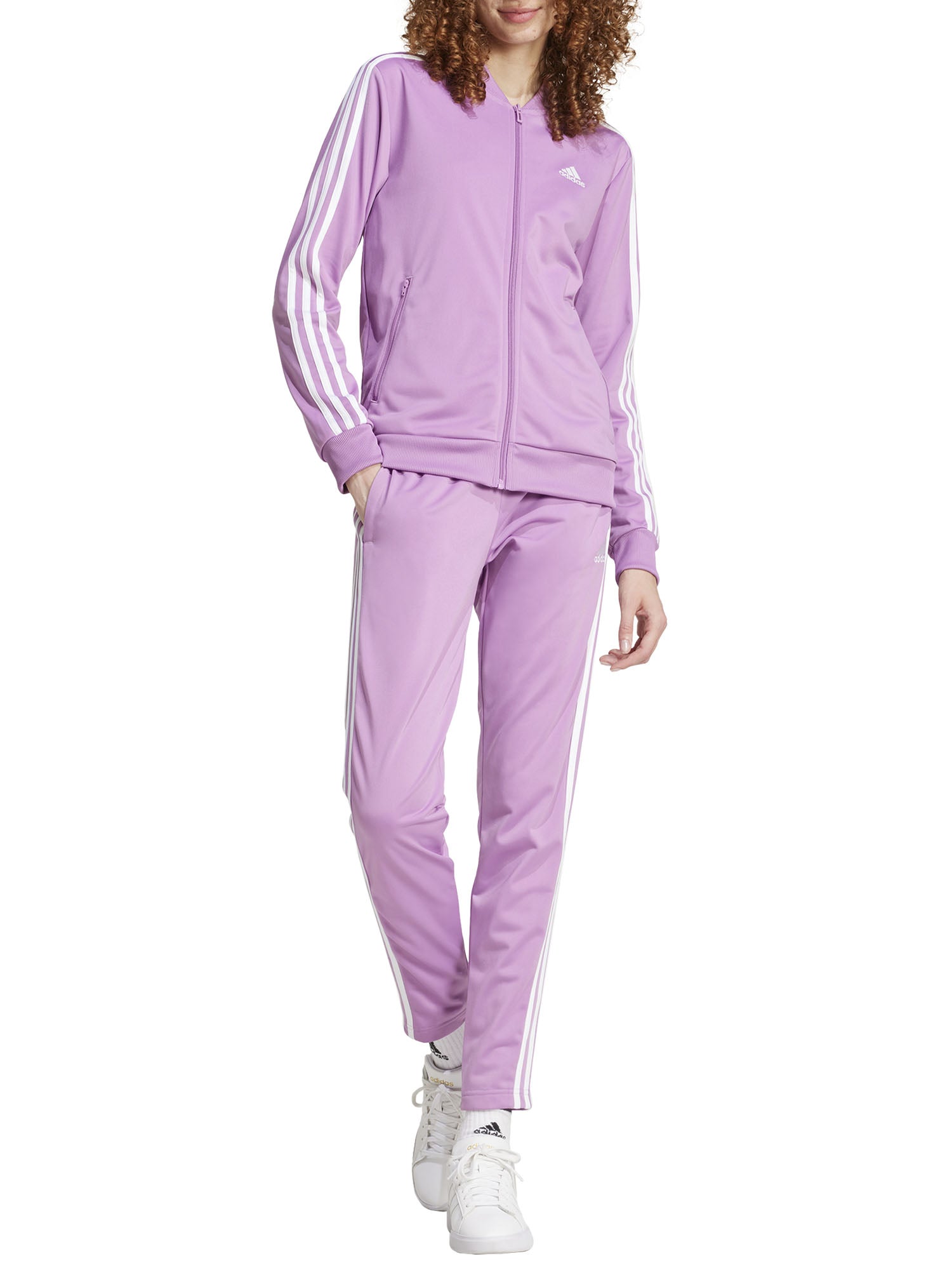 ADIDAS TUTA ESSENTIALS 3-STRIPES VIOLA - ROSA