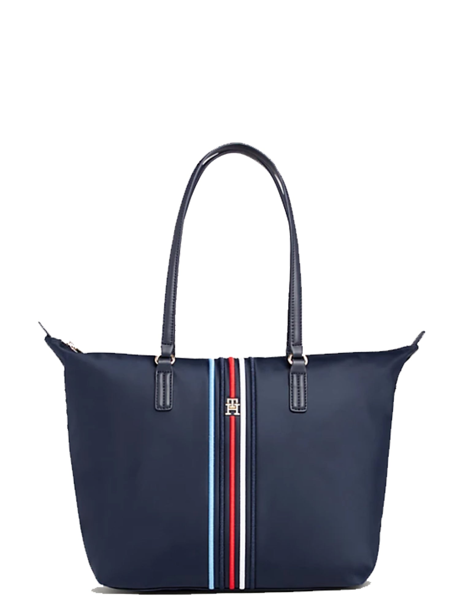 TOMMY HILFIGER ACCESSORIES BORSA TOTE CON MONOGRAMMA BLU