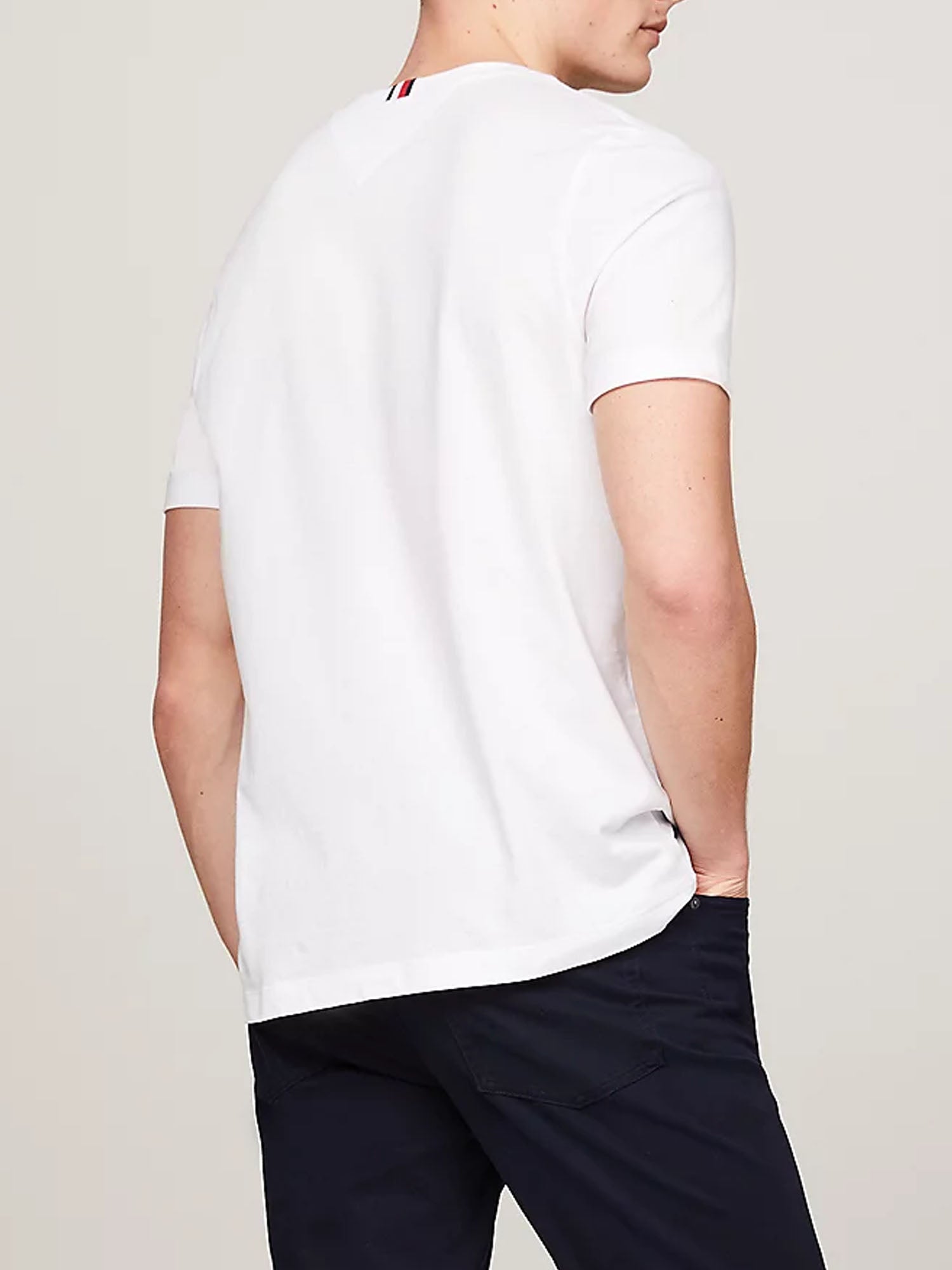 TOMMY HILFIGER T-SHIRT POCKET TEE BIANCO