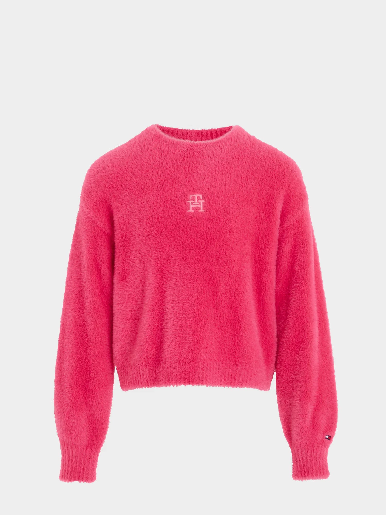 TOMMY HILFIGER KIDS PULLOVER SOFT TH MONOGRAM MAGENTA