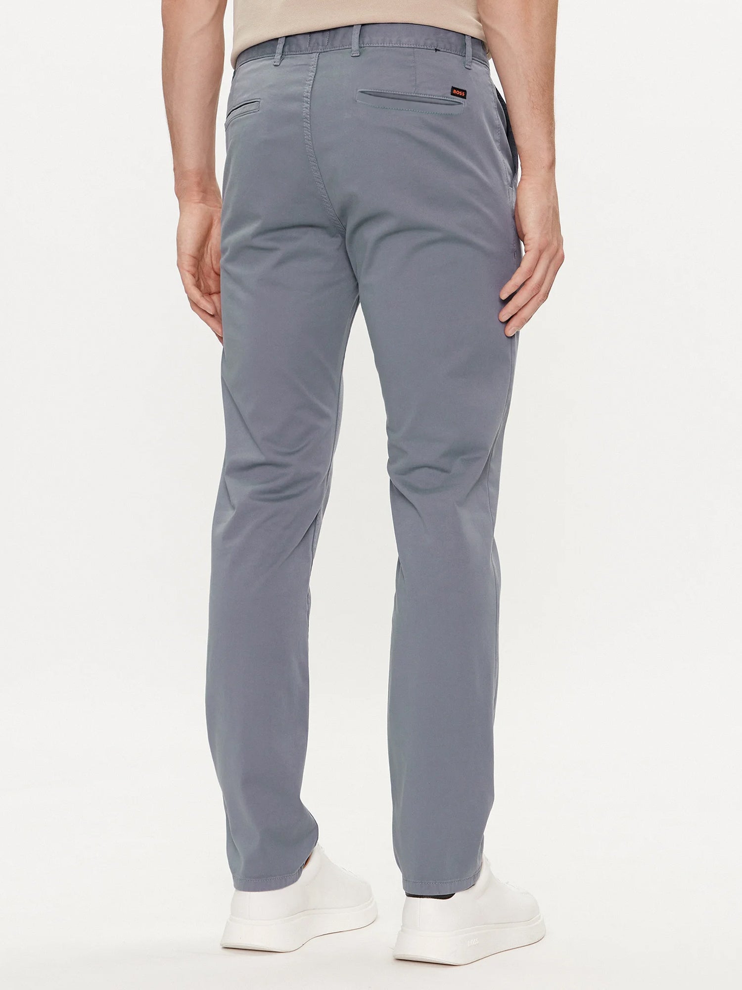 HUGO BOSS PANTALONI CHINO BLU CENERE