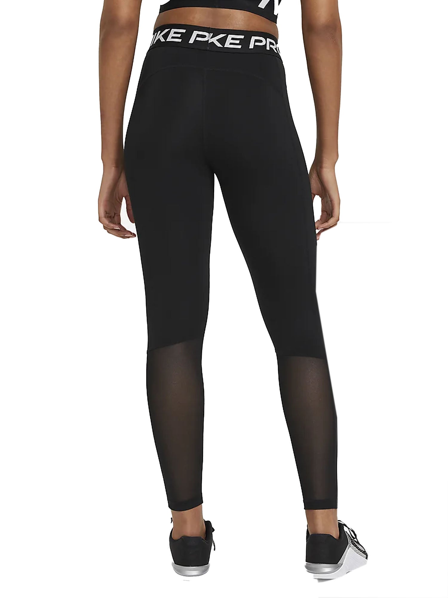 NIKE PRO LEGGINGS A VITA MEDIA NERO