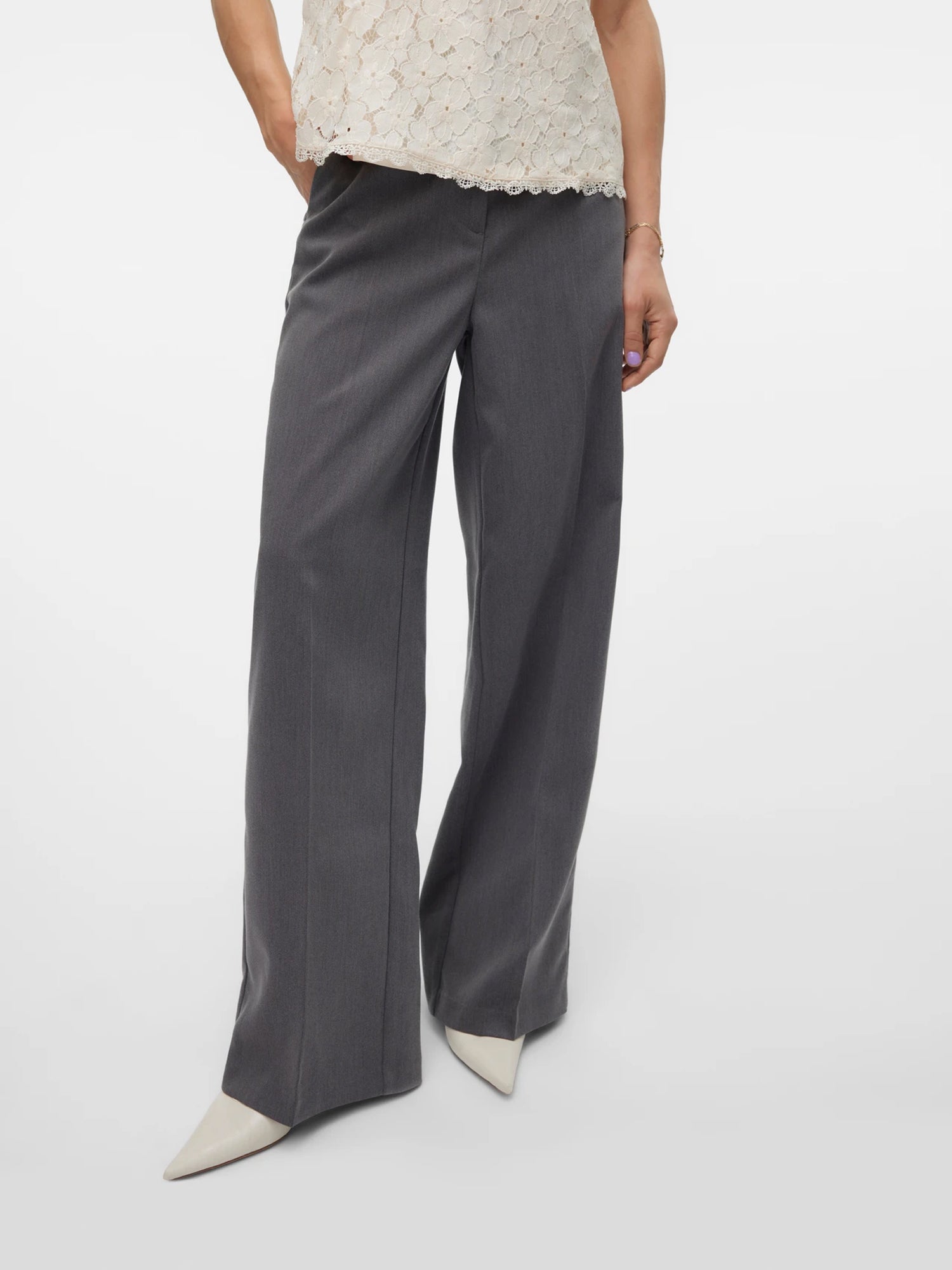 VERO MODA PANTALONI BEATE GRIGIO