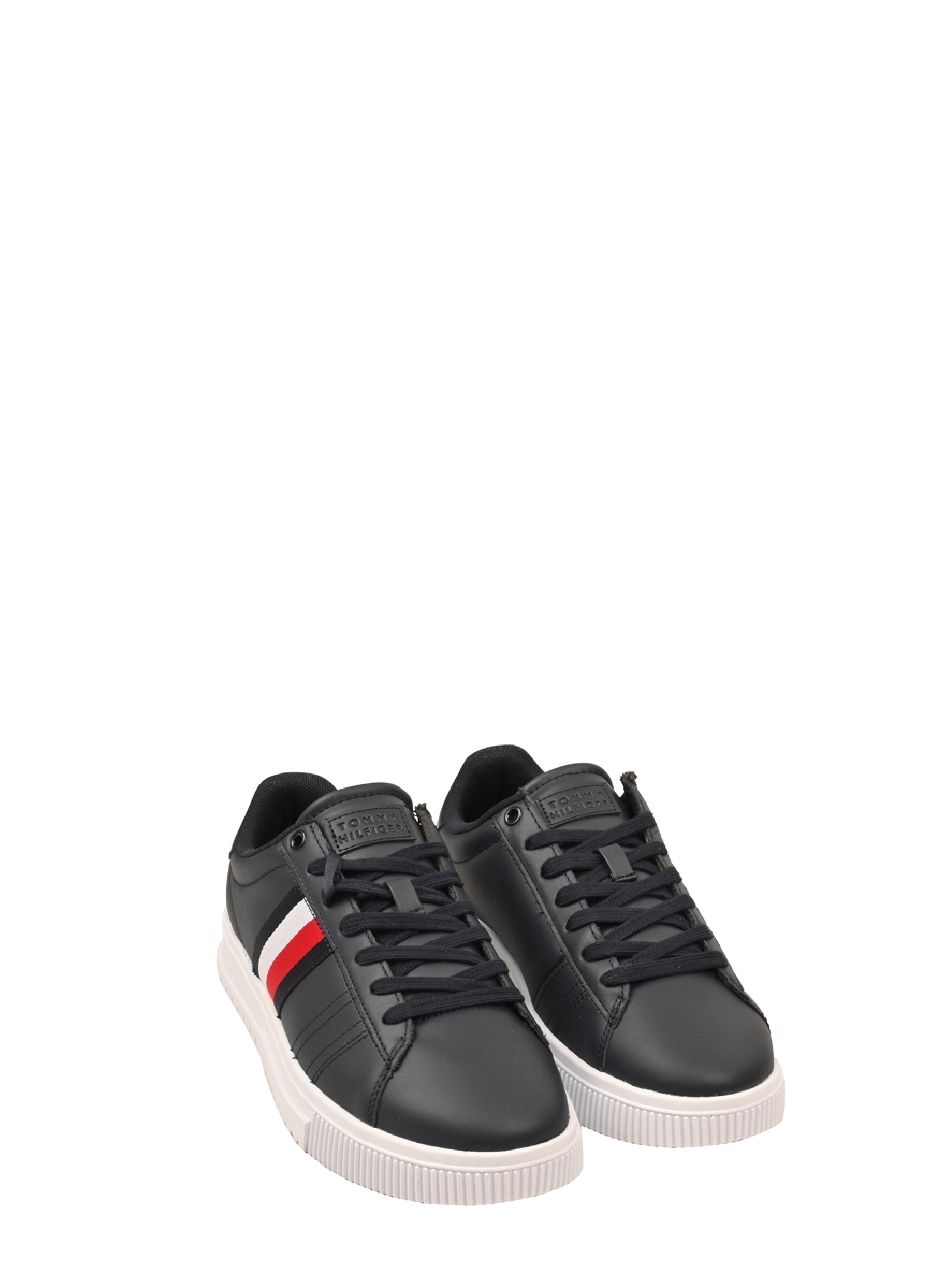 TOMMY HILFIGER SHOES SNEAKERS BASSE SUPERCUP LEATHER BLU