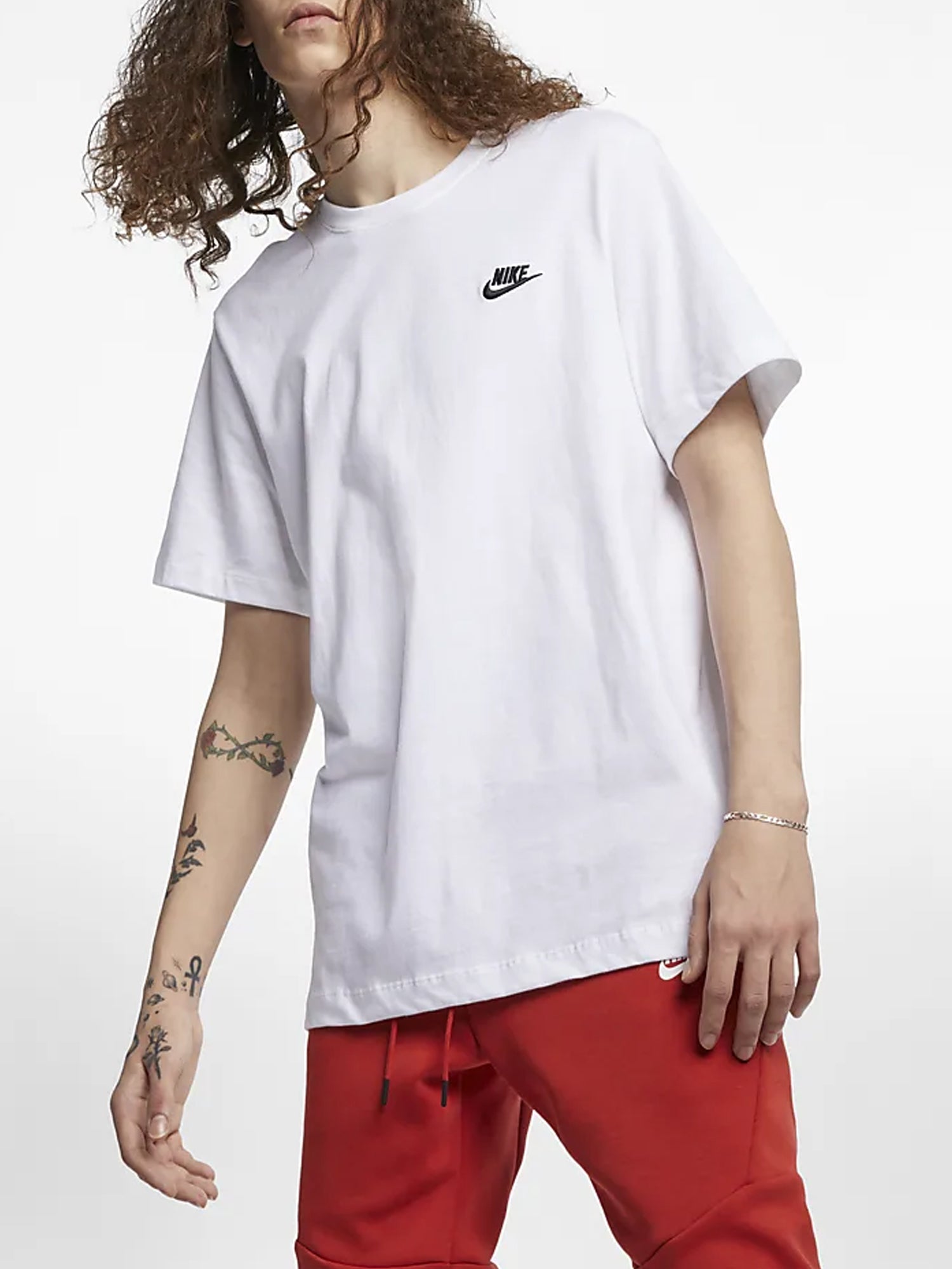 NIKE T-SHIRT SPORTSWEAR CLUB BIANCO