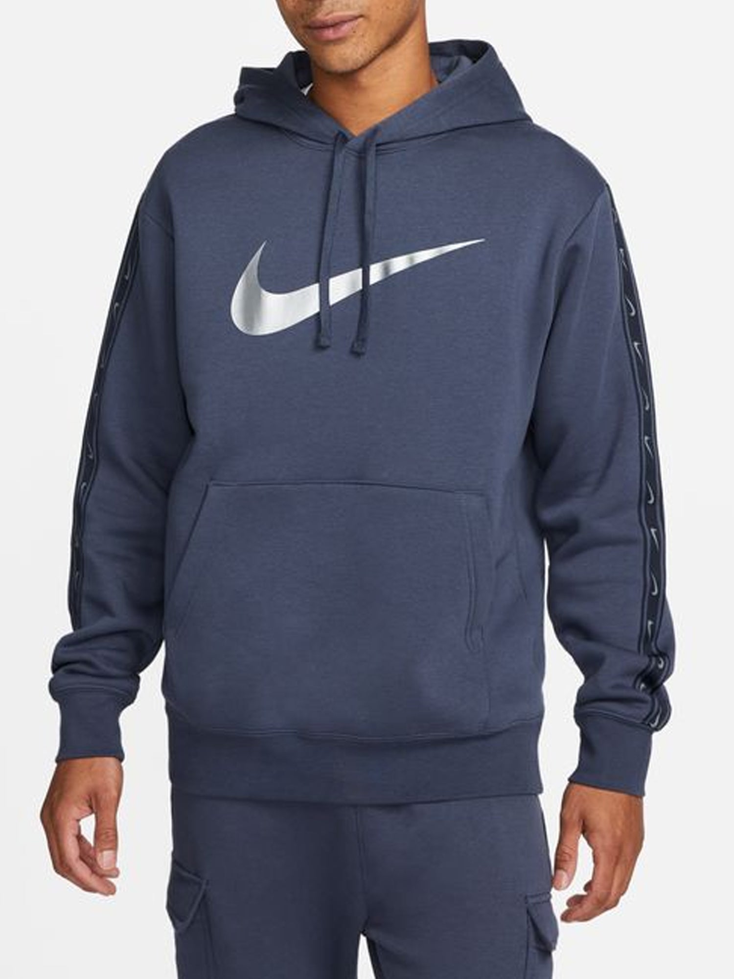 NIKE FELPA CON CAPPUCCIO REPEAT BLU