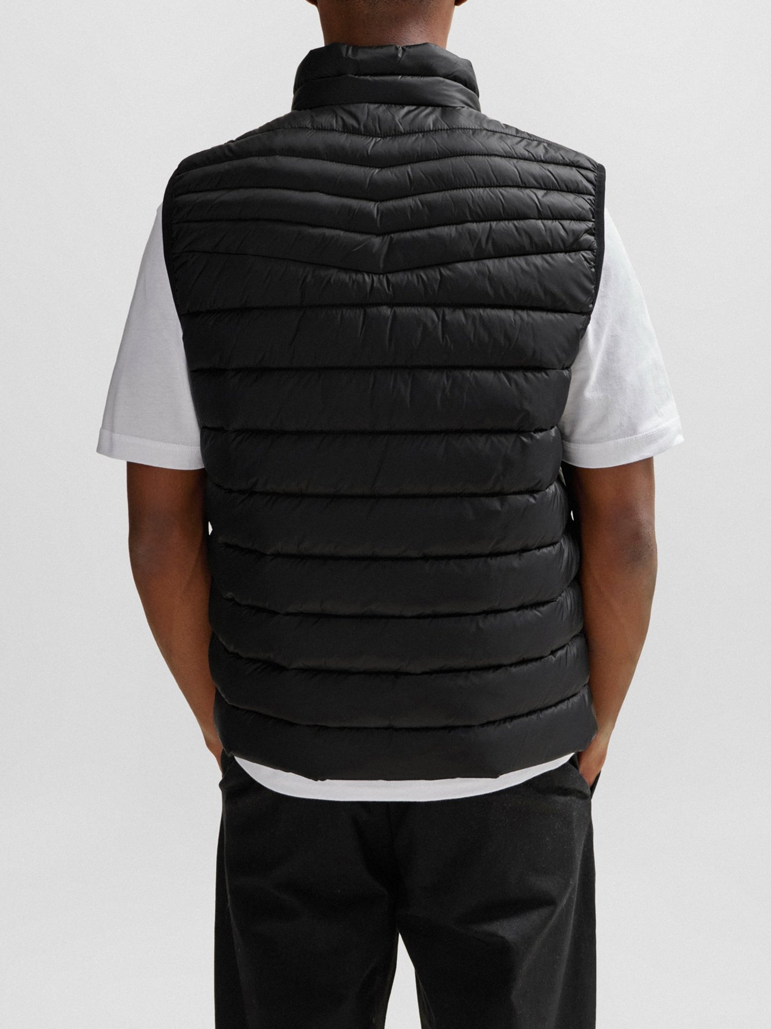 HUGO BOSS GILET TRAPUNTATO NERO