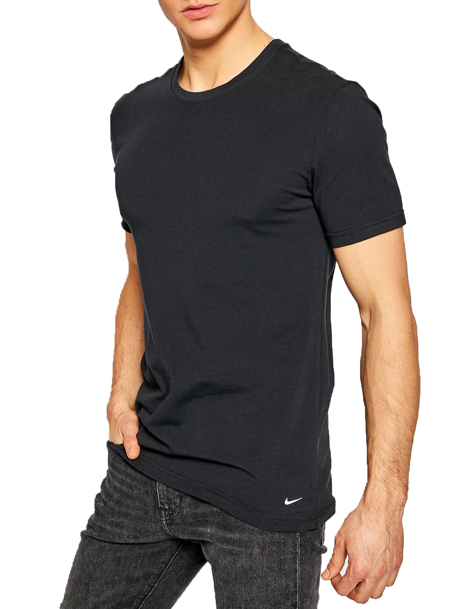 NIKE T-SHIRT INTIMA S/S CREW NECK 2PK NERO