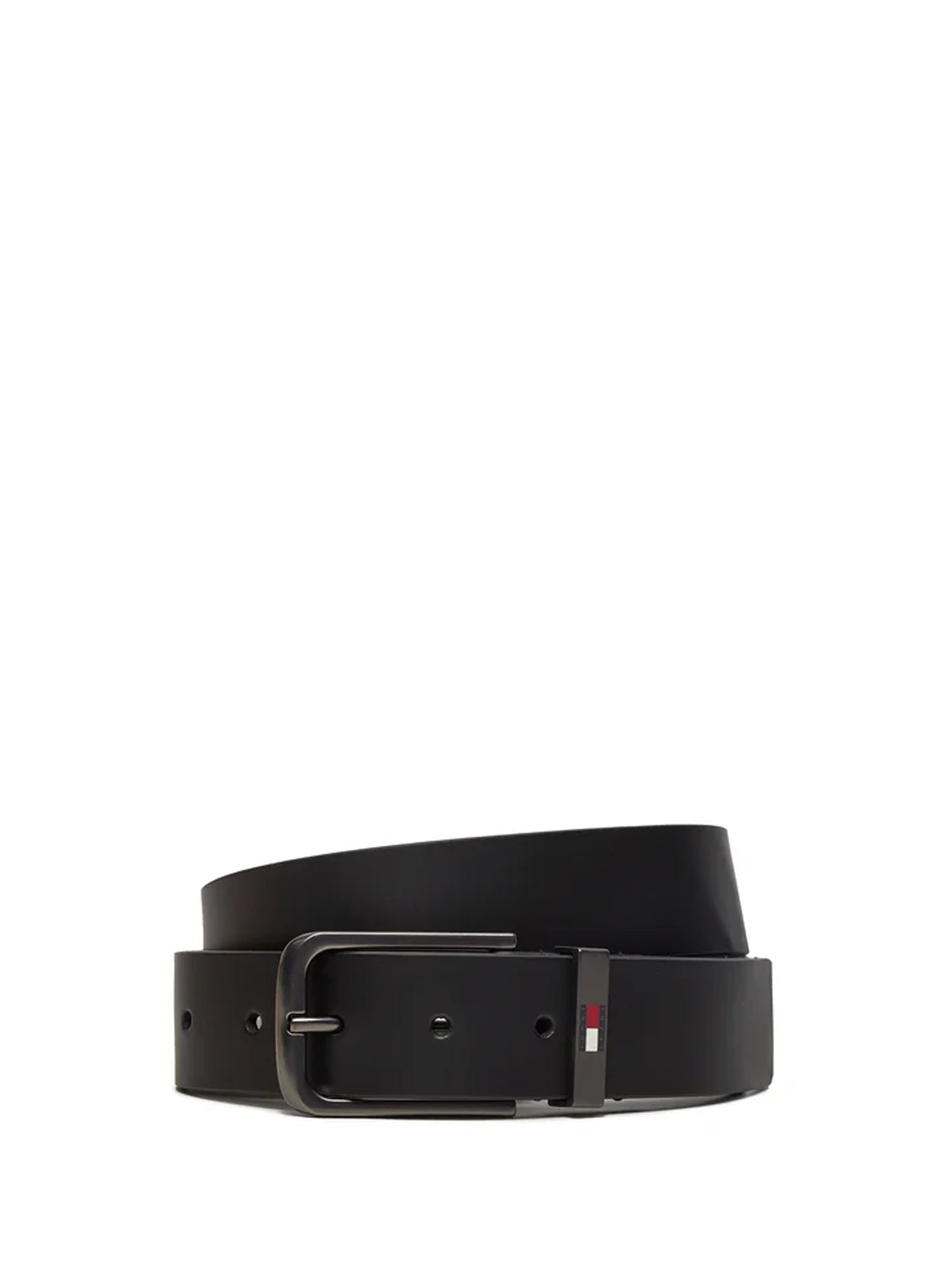 TOMMY HILFIGER ELEVATED CINTURA IN PELLE NERO